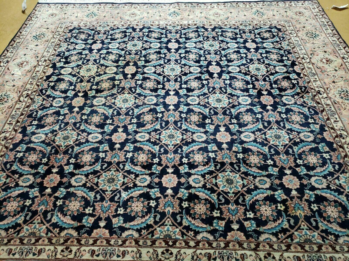 Square Indo Persian Rug 6x6, Hand Knotted, Wool, Allover Pattern - Jewel Rugs, view 9