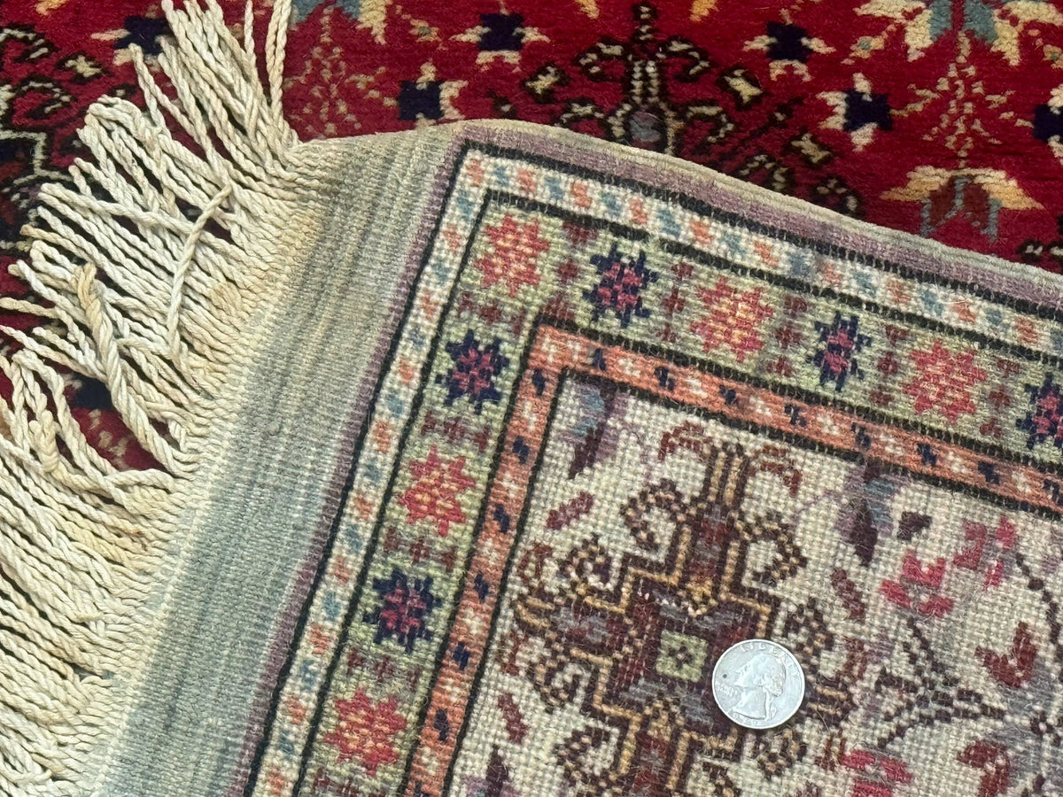 Turkish Sivas Rug 4x6, Red and Cream, Allover Design, Handmade Vintage - Jewel Rugs, view 11
