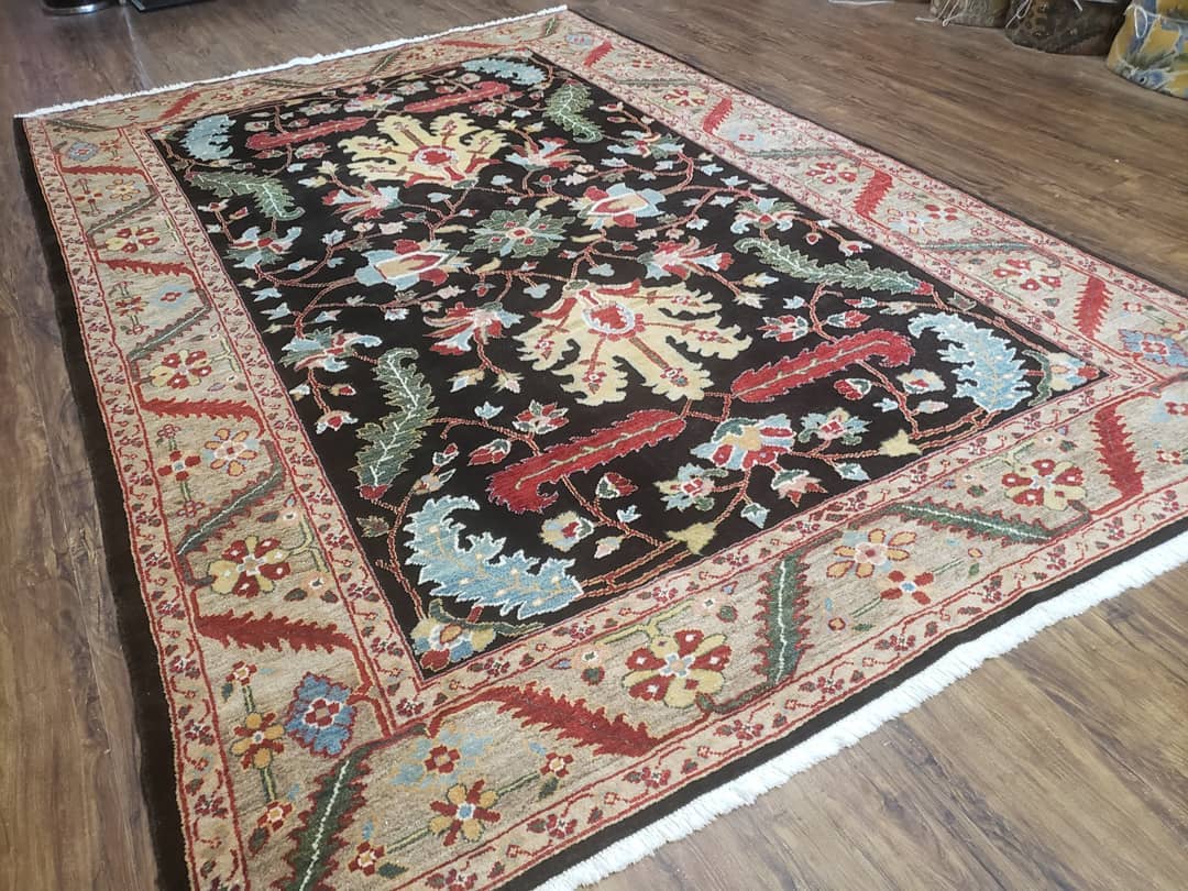 Peshawar Rug, 6x9 Rug, Hand Knotted Wool Area Rug, Black and Silver Rug, Unique Oriental Carpet, Handmade, Medium Sized Rug, Persian Rug - Jewel Rugs, view 10