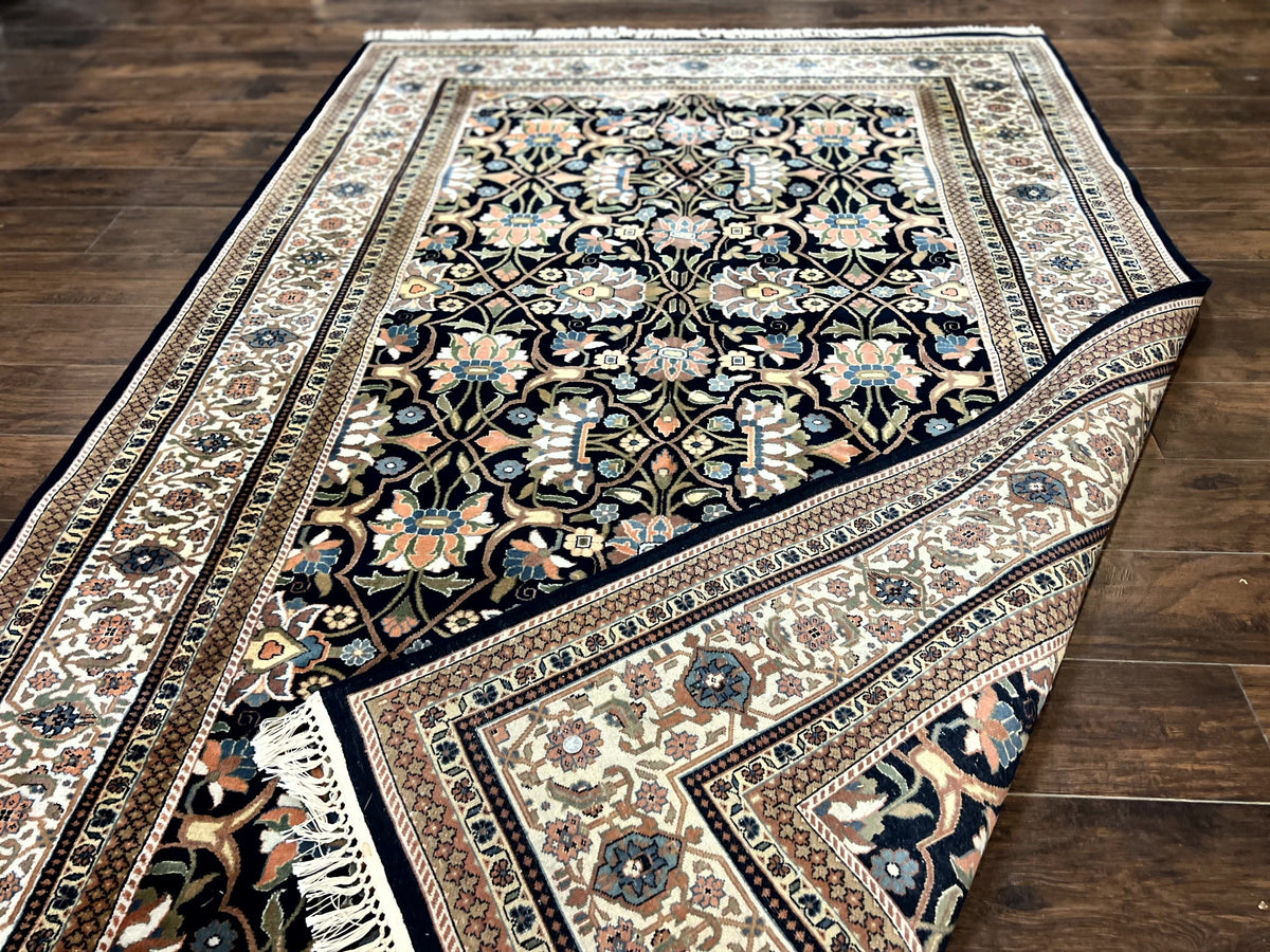 Indo Persian Bidjar Rug 6x10, Vintage Handmade Wool Carpet, Allover Pattern - Jewel Rugs, view 11