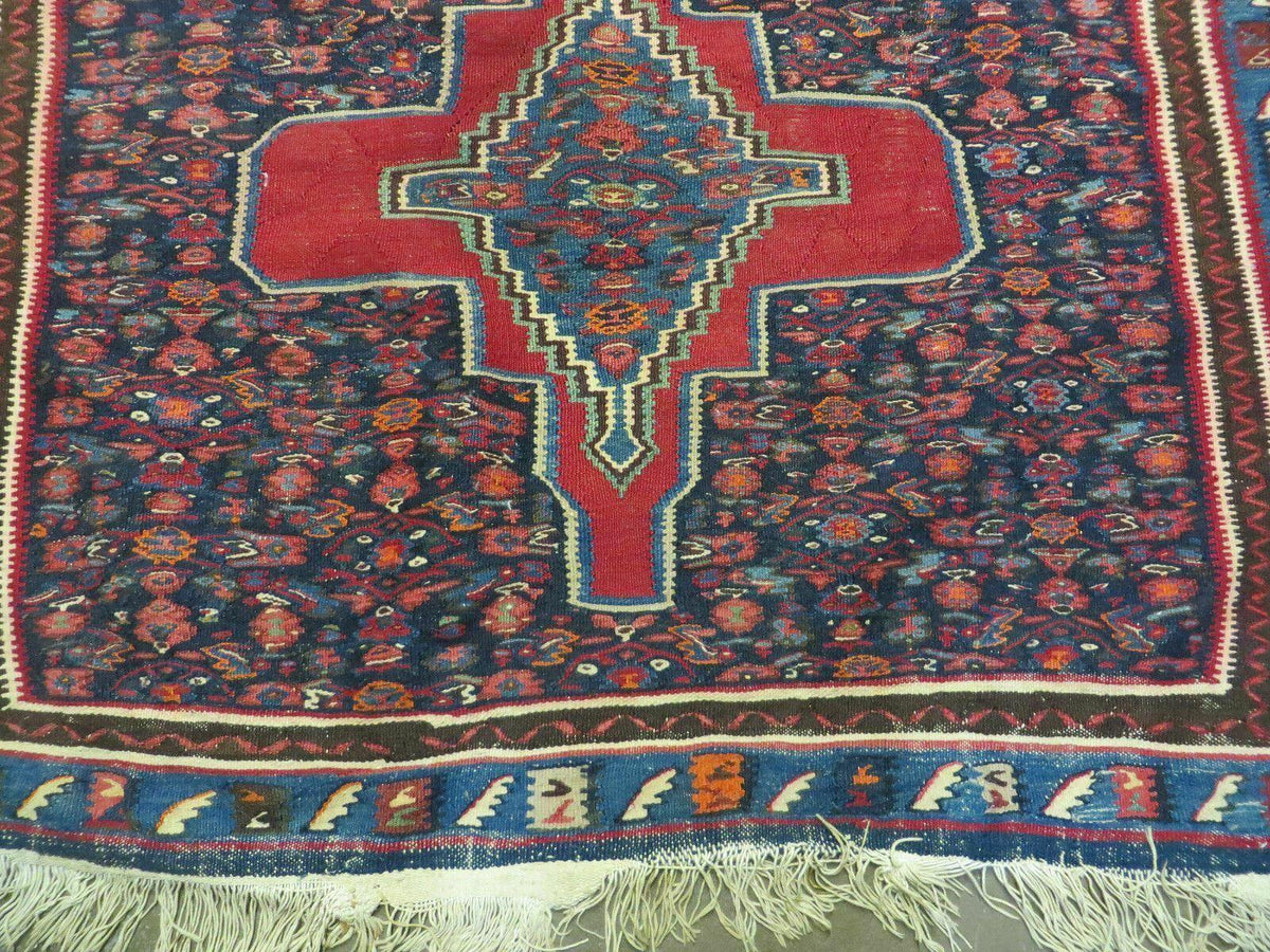4' X 5' Antique Handmade Turkish Wool Kilim Flat weave Rug Blanket Tribal - Jewel Rugs, view 6