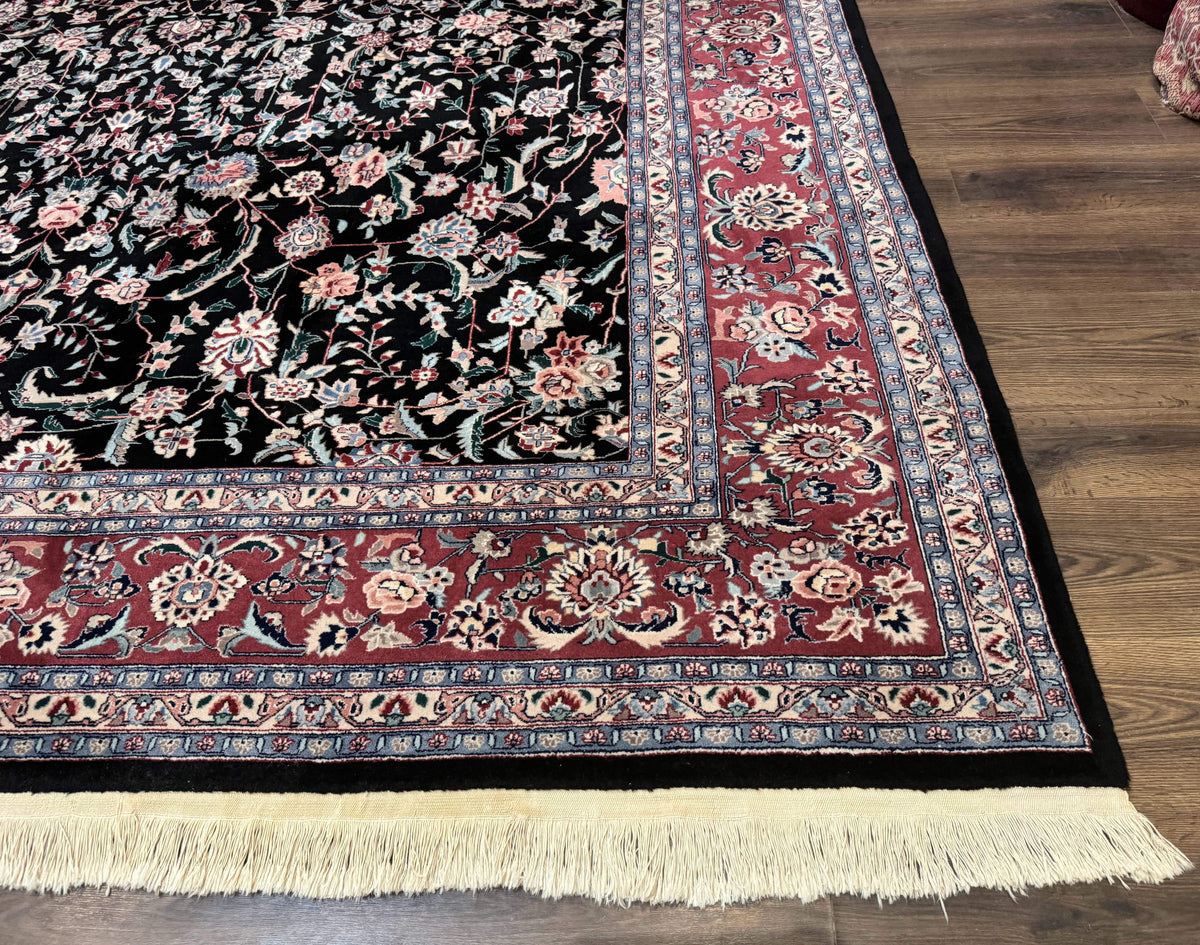 Large Sino Persian Rug 10x15, Floral Allover, Hand Knotted Wool Carpet, Fine - Jewel Rugs, view 10