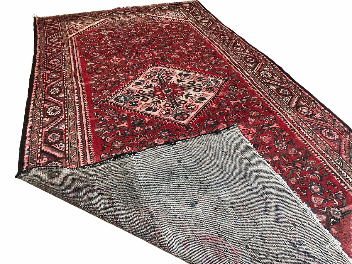 5.5 X 10 Antique Handmade Wool Tribal Gallery Rug All Over Red Runner Corridor - Jewel Rugs, view 11