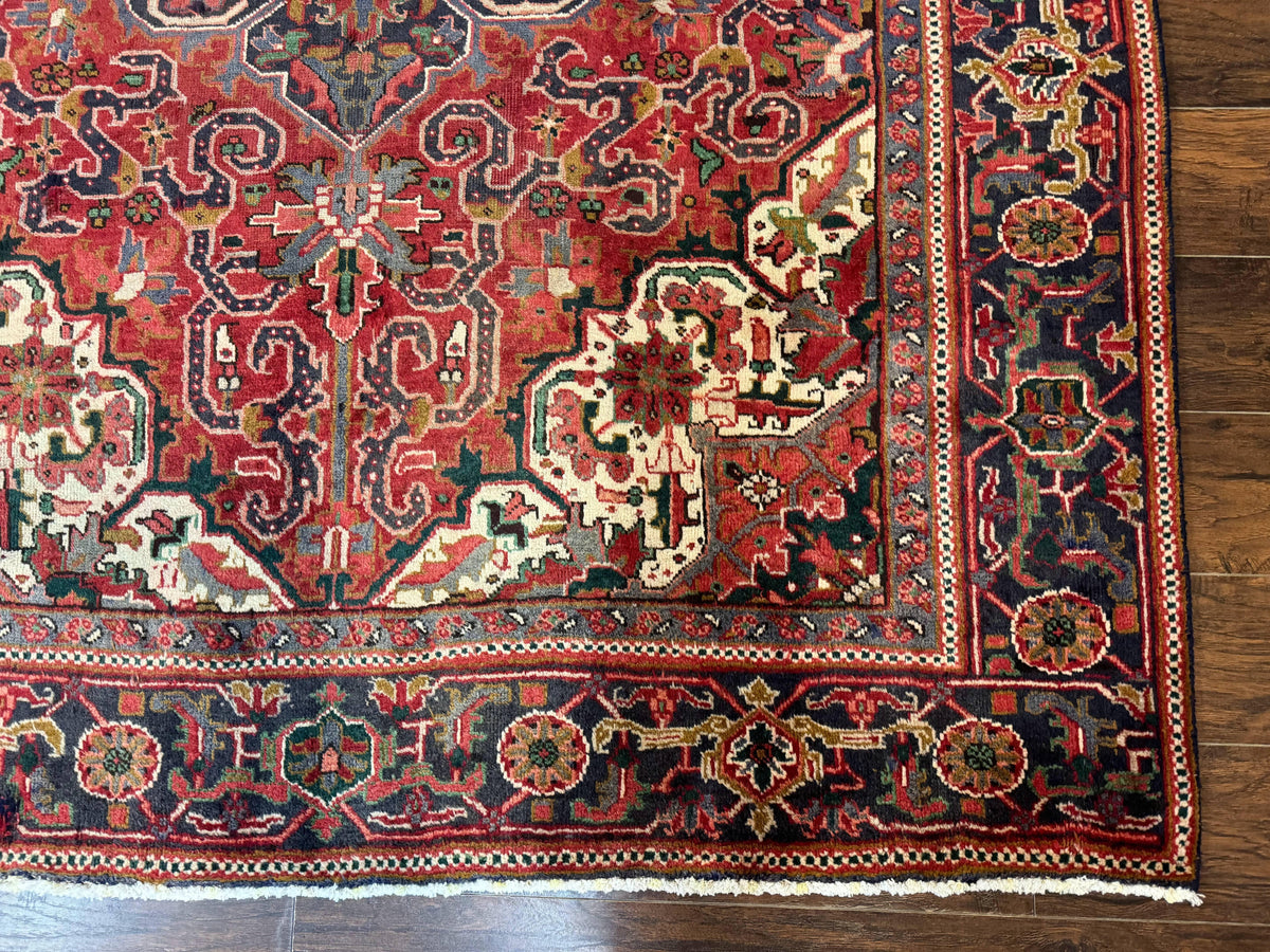 Persian Heriz Rug 6.6 x 9, Geometric Wool Persian Carpet - Jewel Rugs, view 10