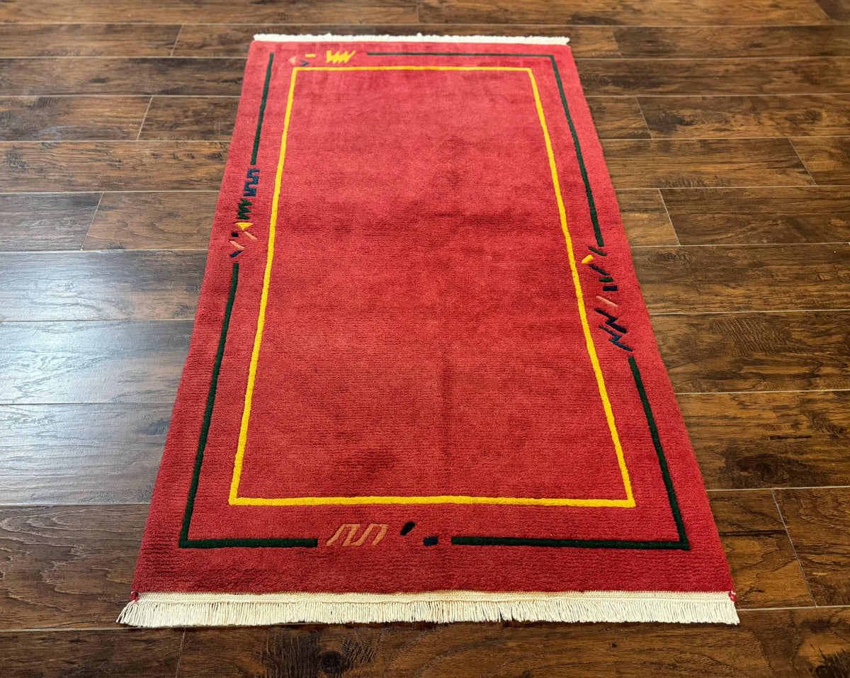 Indo Persian Gabbeh Rug 3x5, Red - Jewel Rugs, view 2