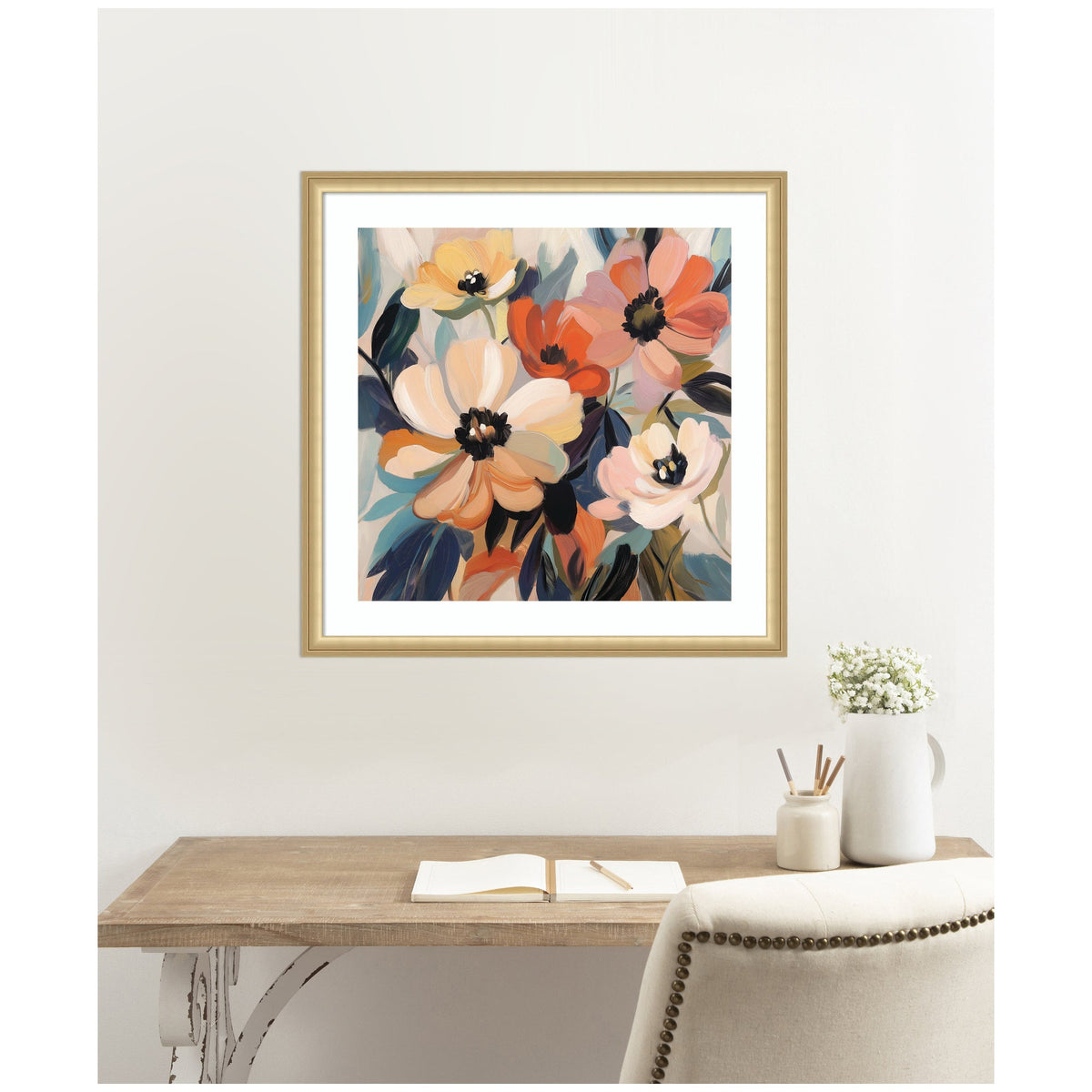 Framed Art Garden Bloom Abstract Bouquet III by The Creative Bunch Studio