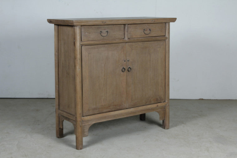 Antique table with two drawers weathered natural Approx 40x18x42 image 3