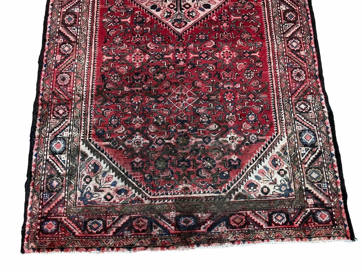 5.5 X 10 Antique Handmade Wool Tribal Gallery Rug All Over Red Runner Corridor - Jewel Rugs, view 6