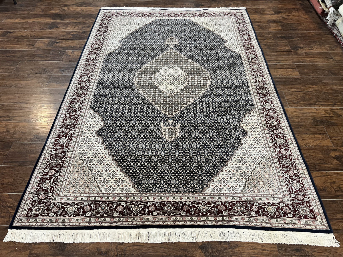 Sino Persian Rug 6x9, Herati Pattern, Vintage Handmade Hand Knotted Wool Oriental Carpet, Fine 6 x 9 Rug, Traditional Rug, Dark Blue Rug - Jewel Rugs, view 2
