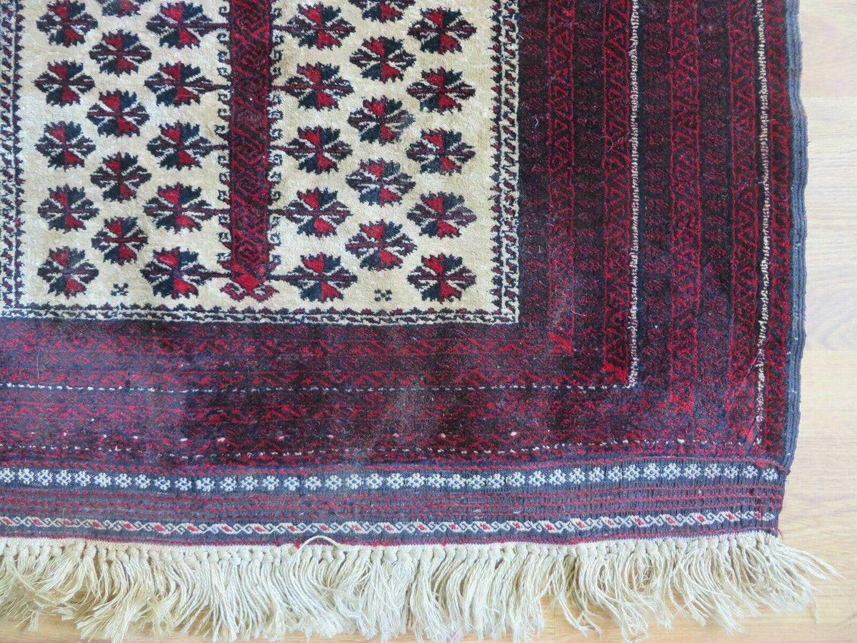 3' X 5' Handmade Fine Knotted Balouch Turkoman Prayer Silk Wool Rug - Jewel Rugs, view 10
