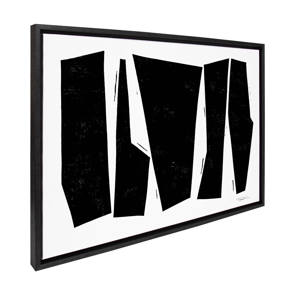 Sylvie Colliding Shapes Framed Canvas by Statement Goods