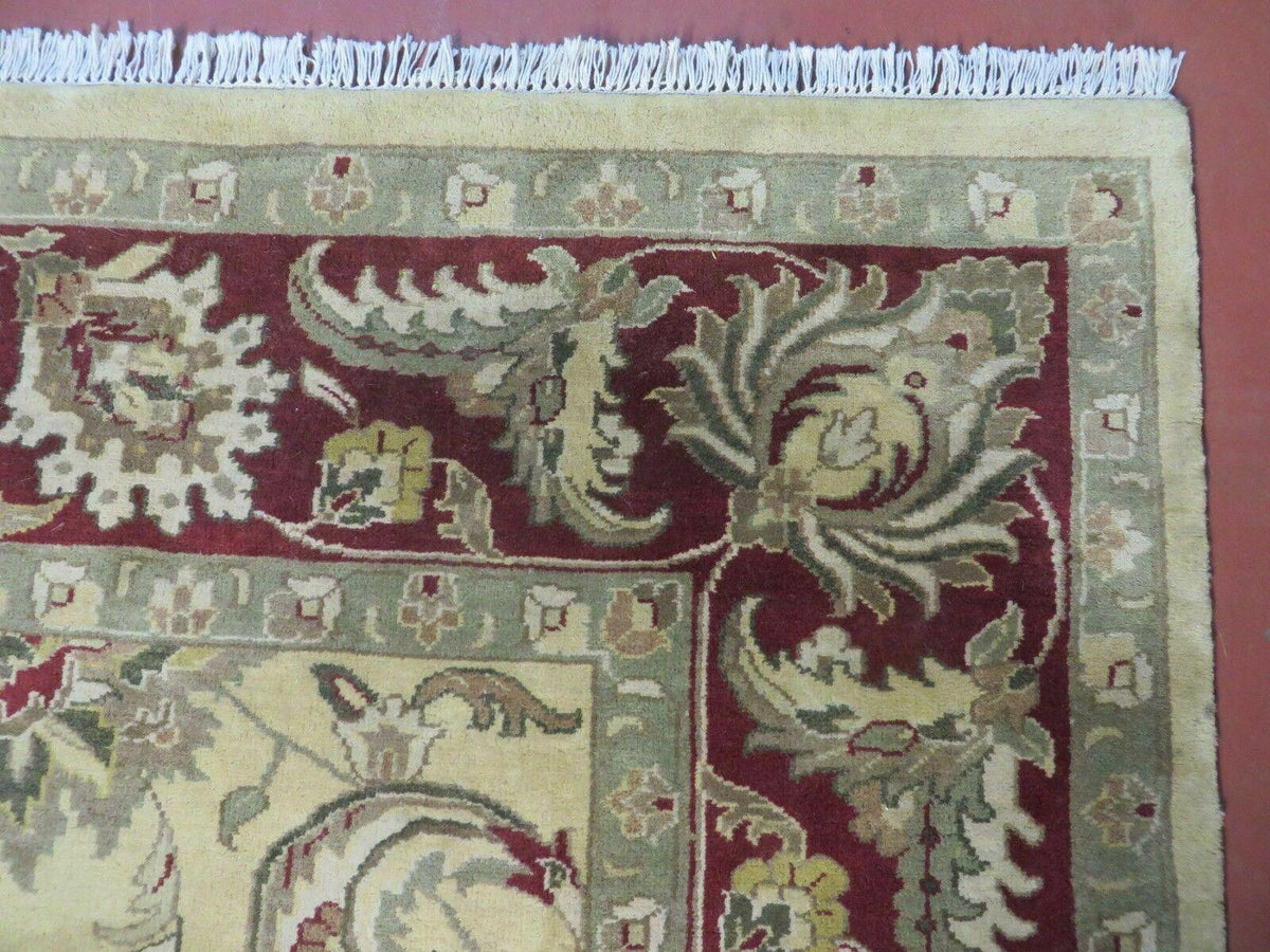 9' X 12' Vintage Handmade India Oriental Jaipur Quality Tea Wash Hand Knotted - Jewel Rugs, view 8