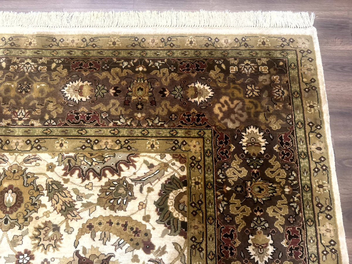 Indo Persian Mahal Rug 8x10, Floral Traditional Wool Oriental Carpet - Jewel Rugs, view 8