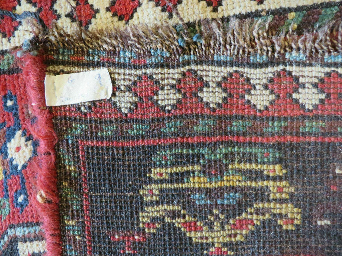 3' 3" X 10' Hand-Knotted Antique Handmade Caucasian Kazak Wool Runner Rug - Jewel Rugs, view 10