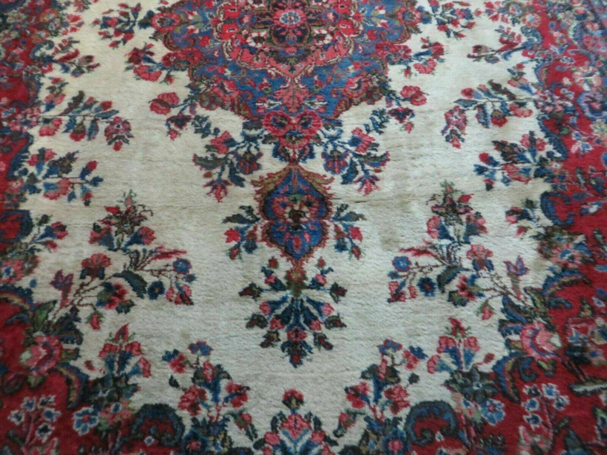Persian Sarouk Rug 9x12 - Semi Open Field Medallion Carpet - Jewel Rugs, view 5