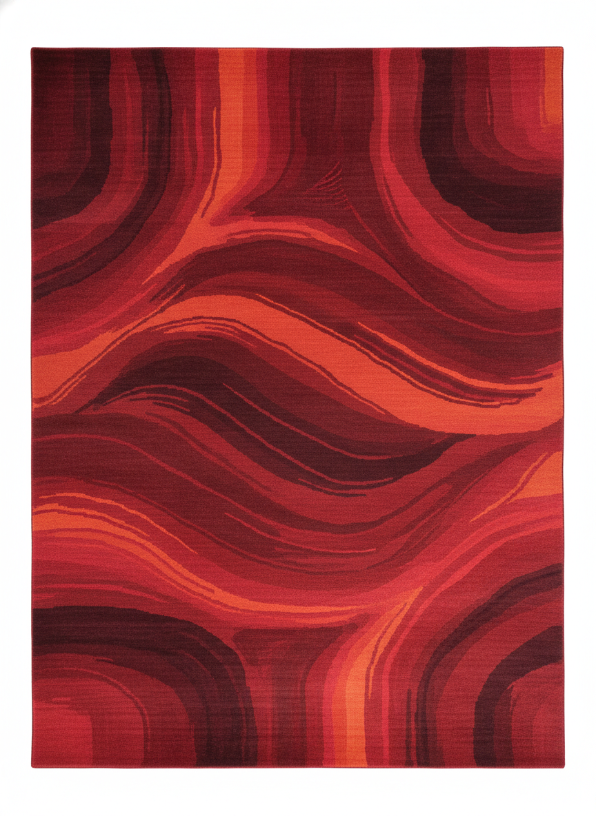 Modern Abstract Hand Knotted Rug