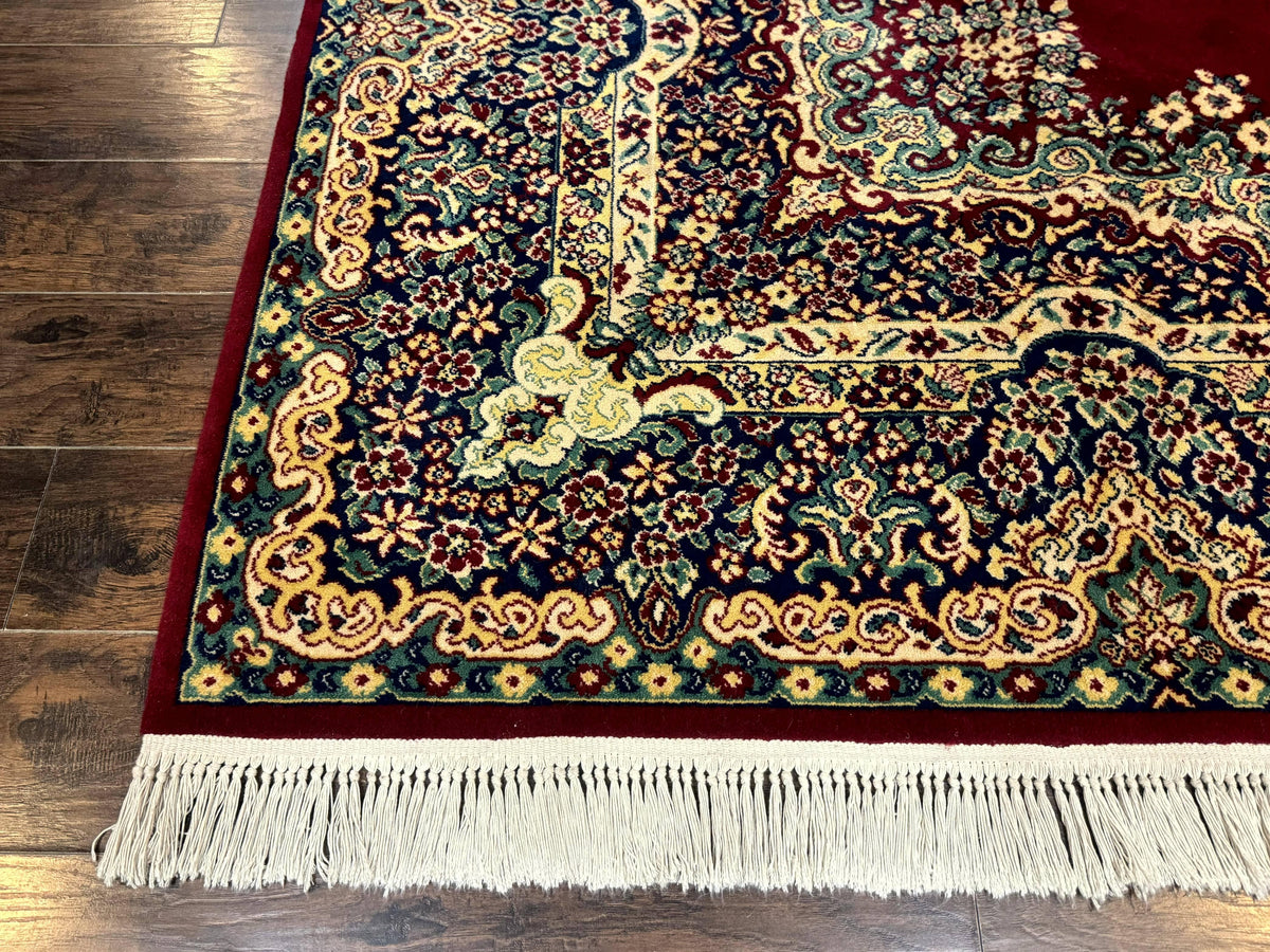 Power Loomed Persian Oriental Rug 9x12, Vintage Wool Pile, Kirman Design - Jewel Rugs, view 9