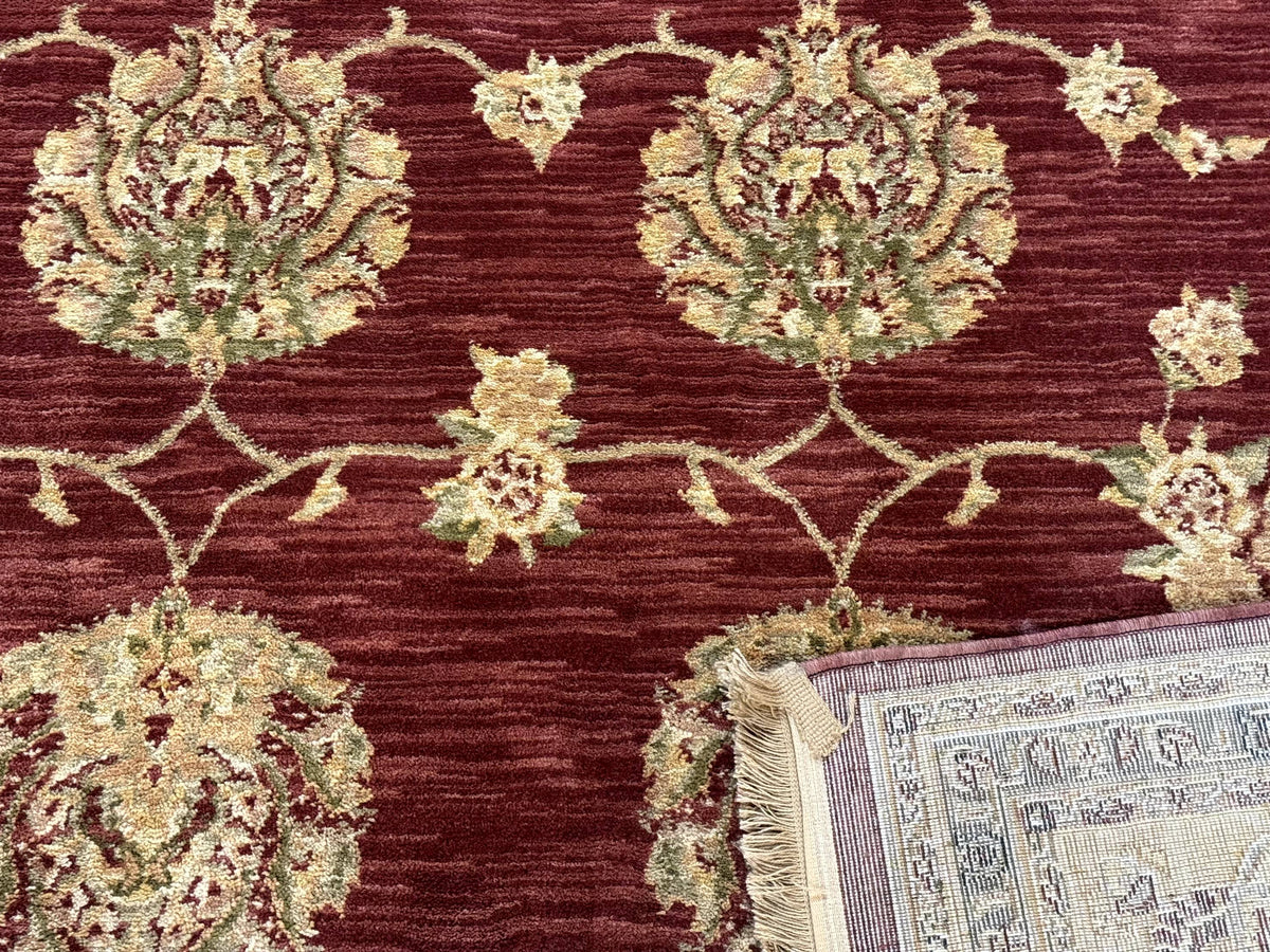 Traditional Wool Oriental Rug 9x13, Large Power Loomed Carpet, Burgundy - Jewel Rugs, view 11