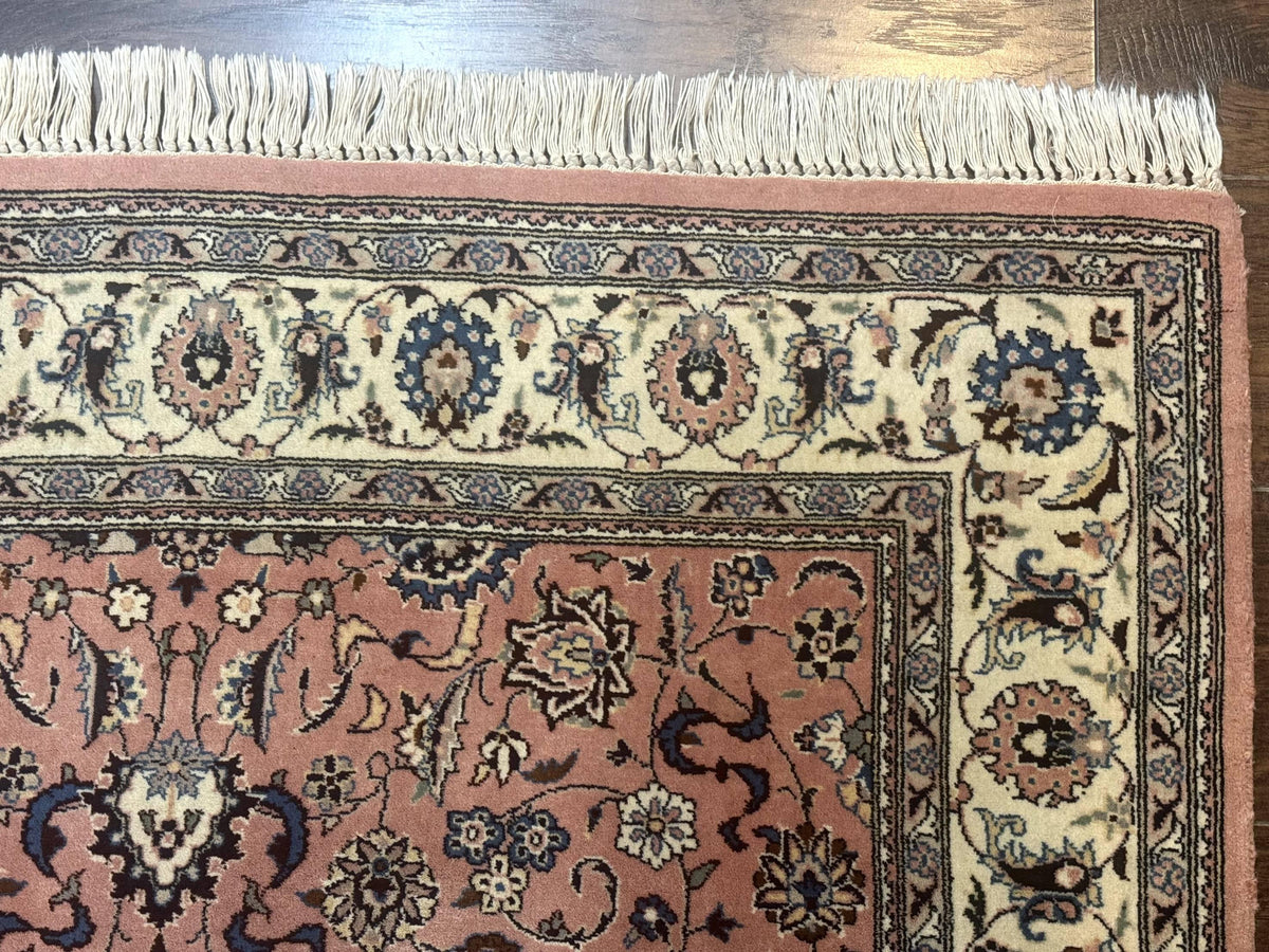 Pak Persian Rug 4x6, Pink and Cream, Very Fine 225 KPSI, Handmade Wool Oriental Carpet - Jewel Rugs, view 8