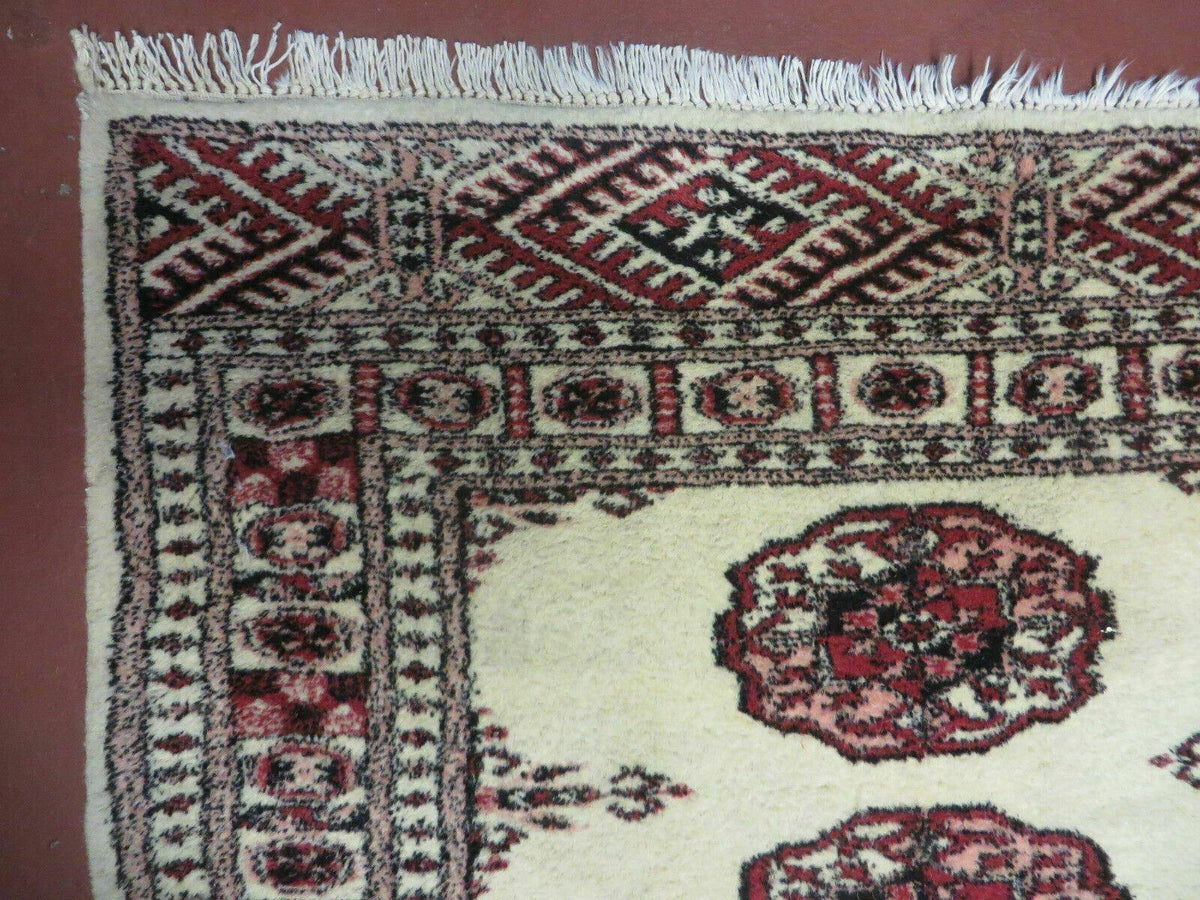2' 7" x 7' Handmade Finely Knotted Pakistani Turkoman Bokhara Detailed Wool Rug - Jewel Rugs, view 7