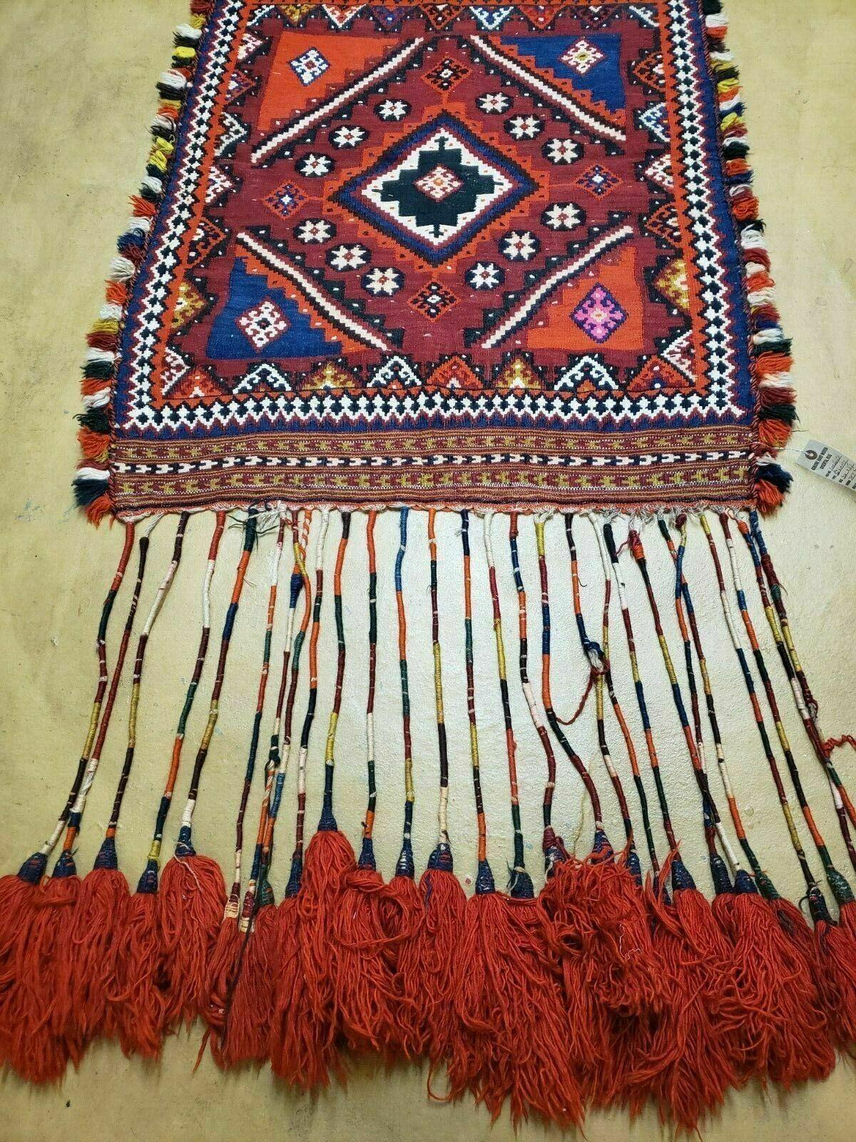 3' X 4' Antique Handmade Turkish Wool Kilim Rug Decorative Seat Cover - Jewel Rugs, view 6