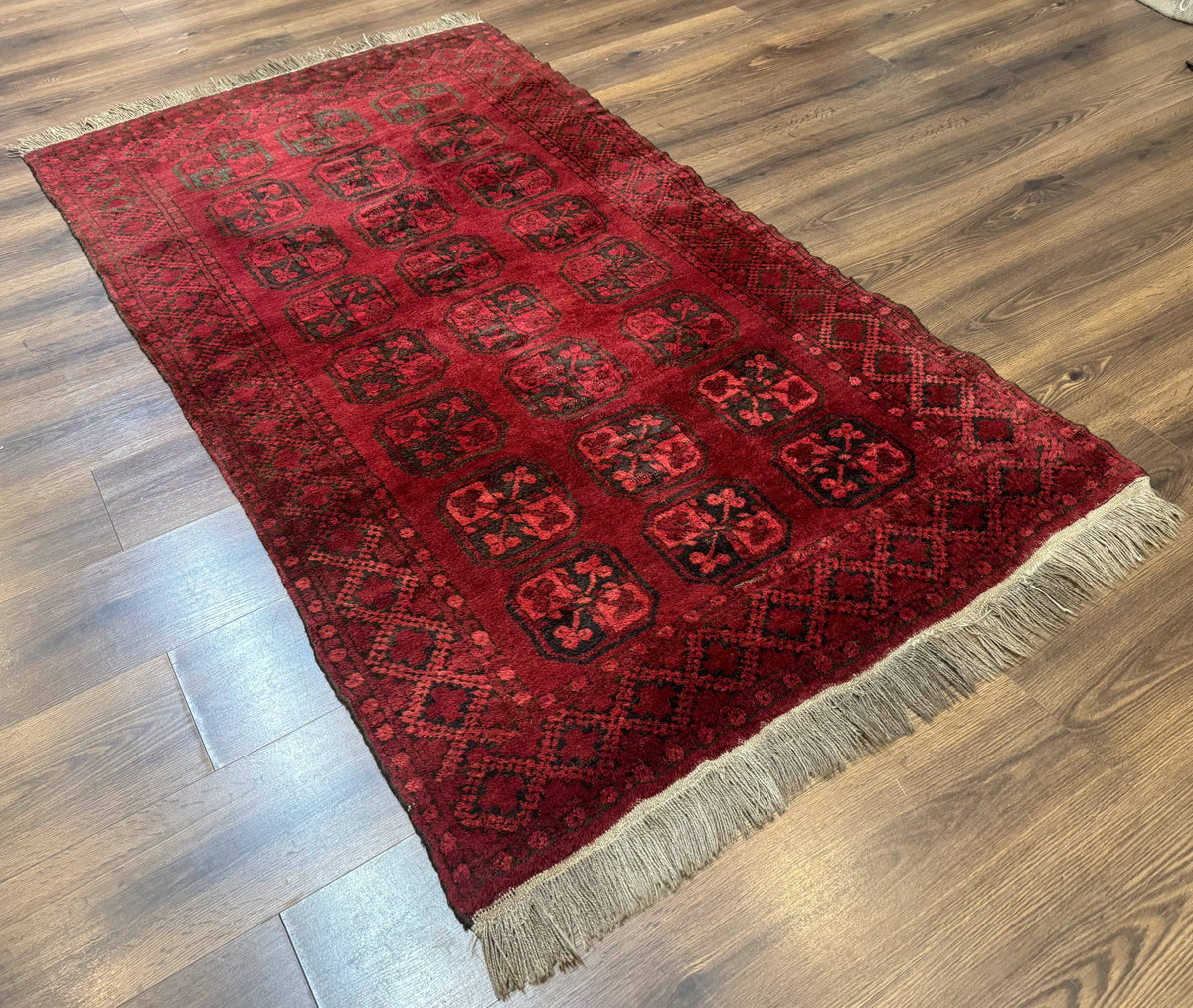 Afghan Turkoman Bokhara Bashir Rug 3x6, Red - Jewel Rugs, view 13