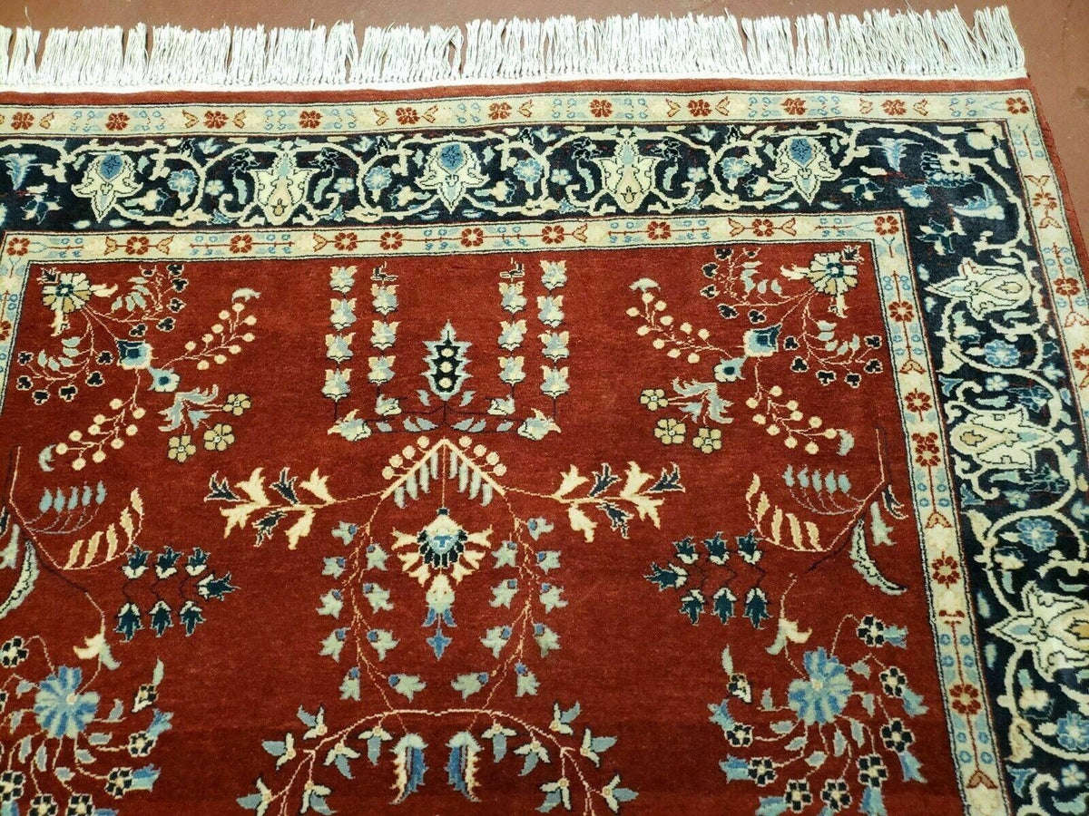 4' X 6' Vintage Handmade Pakistani Rug Highly Detailed Red - Jewel Rugs, view 7