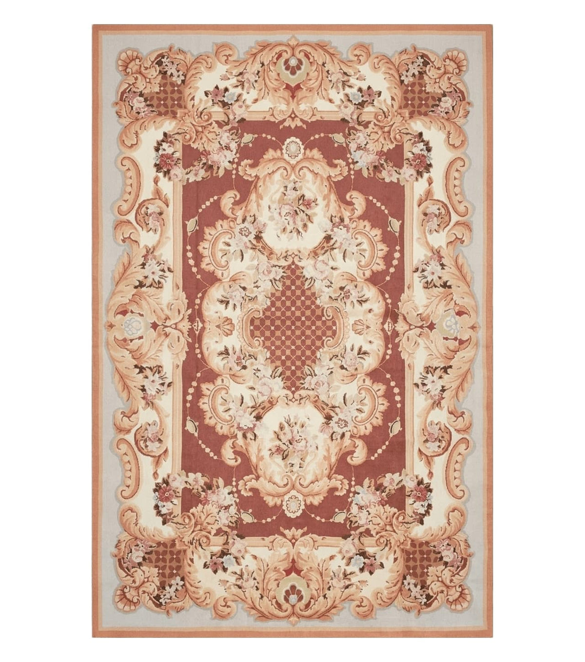 6' X 9' Vintage Handmade Chinese Needlepoint Wool Rug Flat Weave - Jewel Rugs