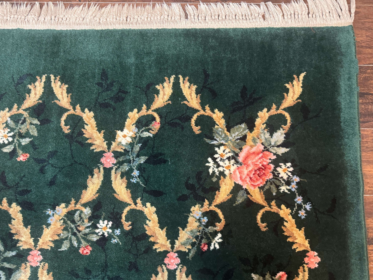 Karastan Garden of Eden Rug 8.8 x 11.8, Green Savonnerie 509/1733, Wool - Jewel Rugs, view 8