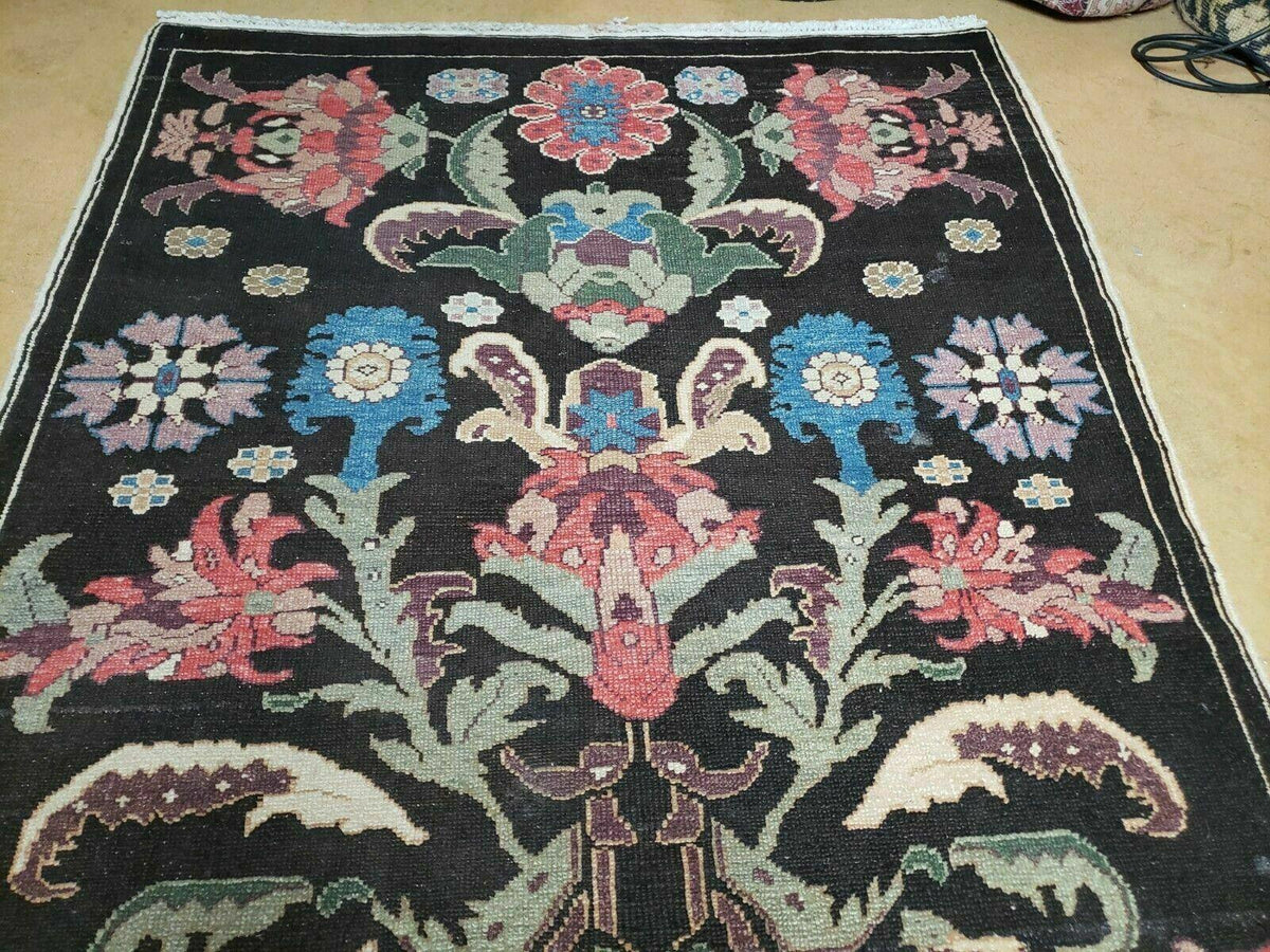 4' 5" X 16' 1" Antique Karabagh Caucasian Rug Handmade Wool Carpet Organic Dye - Jewel Rugs, view 2