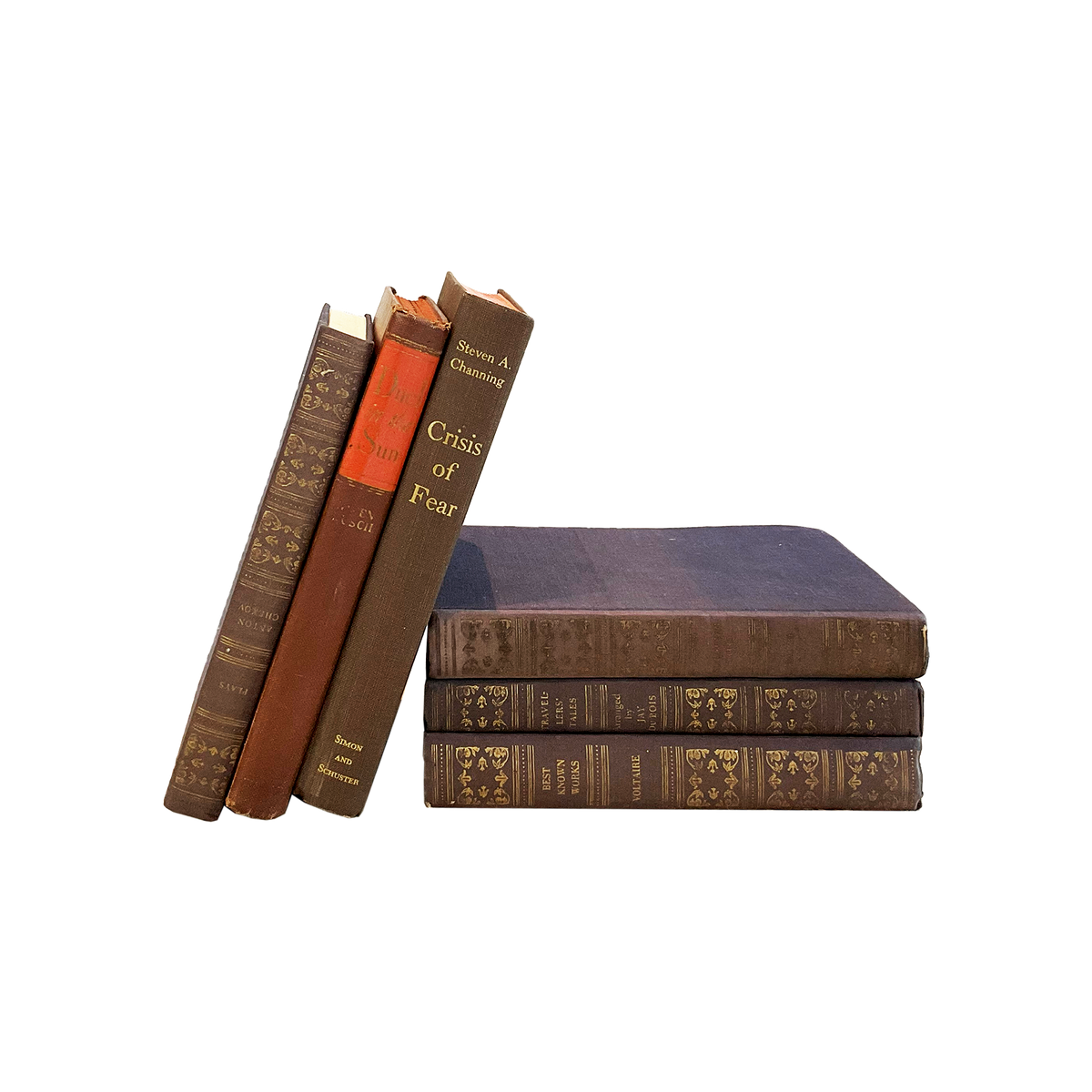 Vintage & Antique Books - Dark Brown - Source by Studio Skara
