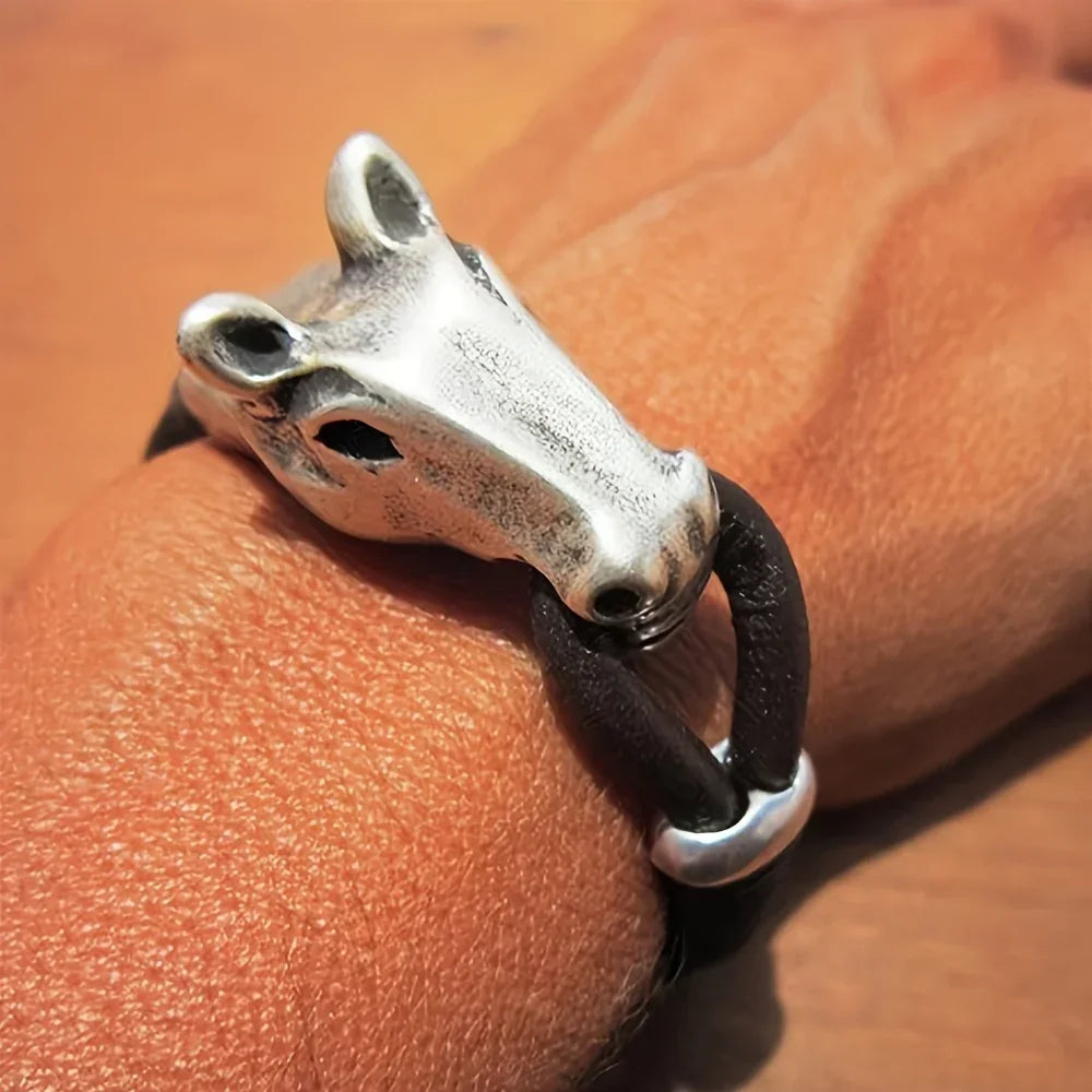 Bracelet - Minimalist Metal Horse Face