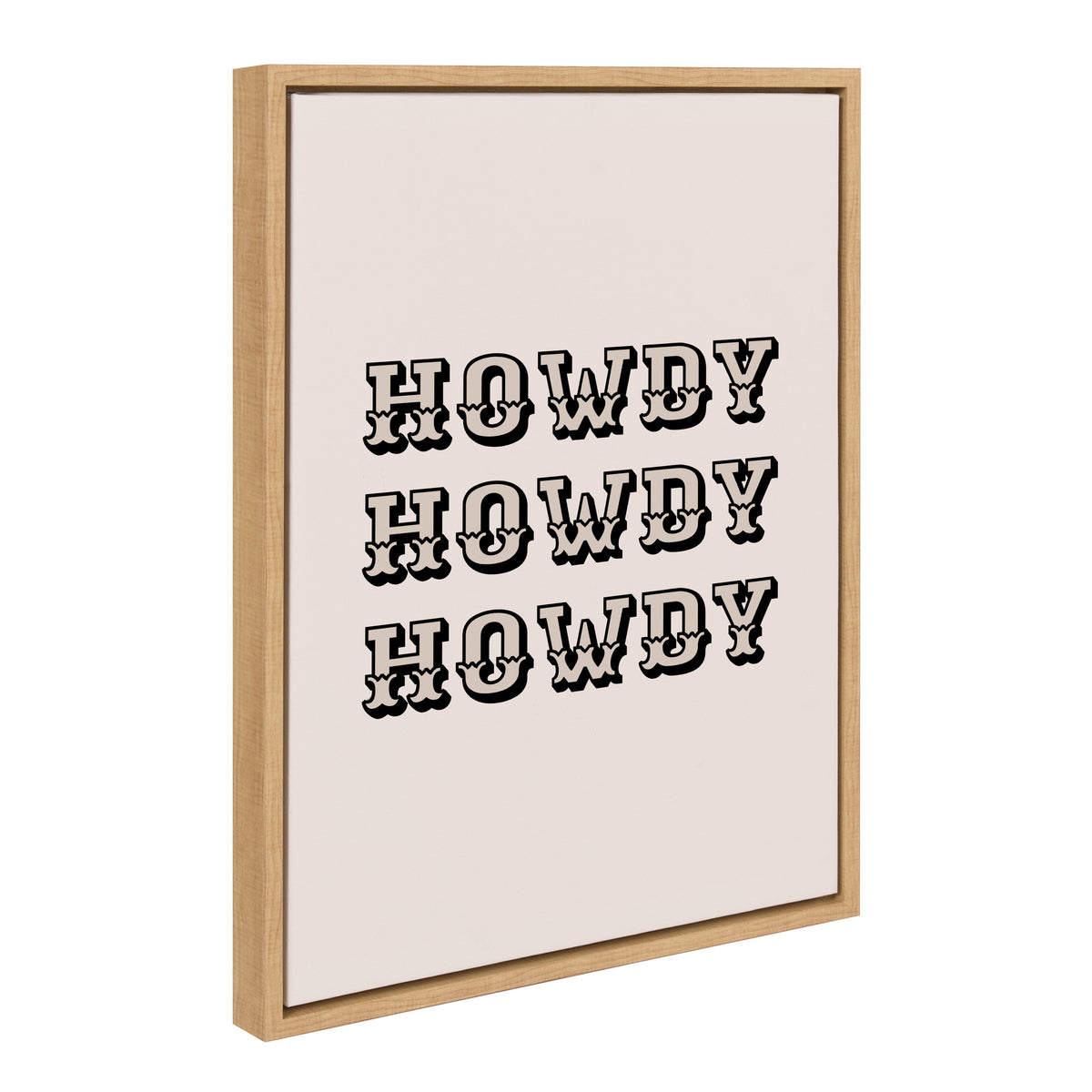 Sylvie Howdy Western Framed Canvas by Honey Island Studio