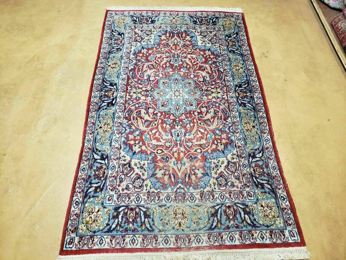 3' 5" X 5' 8" Vintage Handmade Turkish Wool Rug Carpet Vegetable Dyes Nice Red - Jewel Rugs, view 13