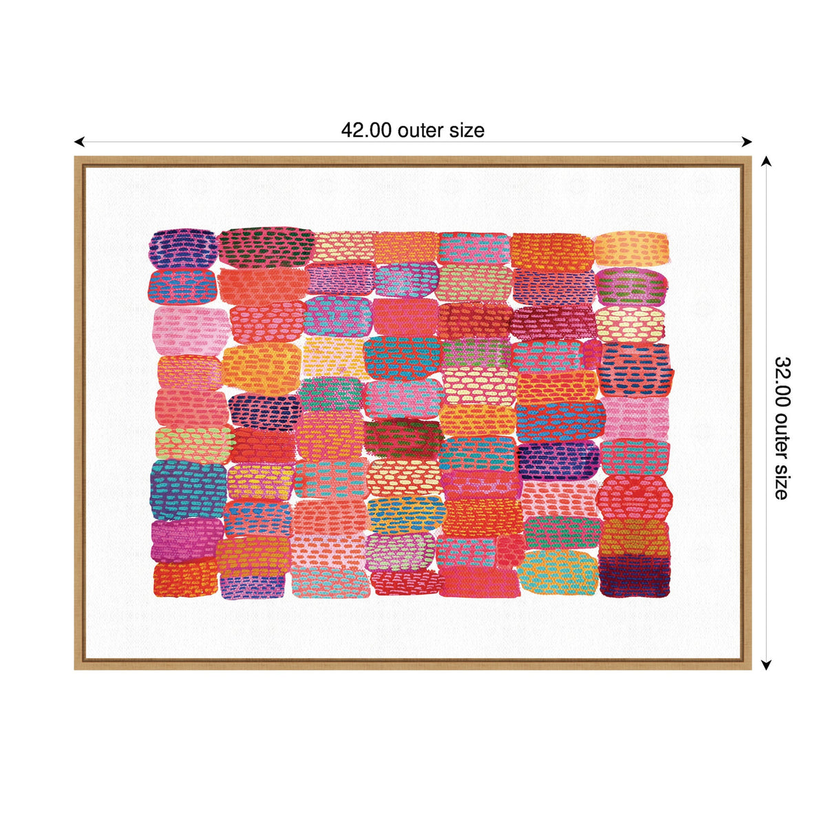 LD Palette Patchwork by Lordy Dordie Framed Canvas Wall Art Print