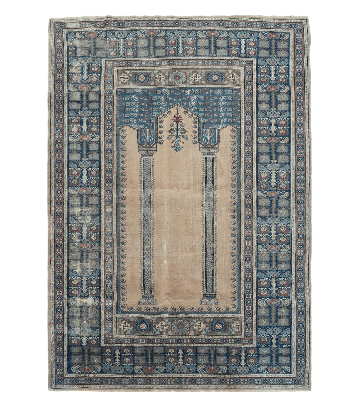 4' X 6' Antique Handmade Turkish Mehrab Prayer Wool Rug Lantern Beautiful - Jewel Rugs