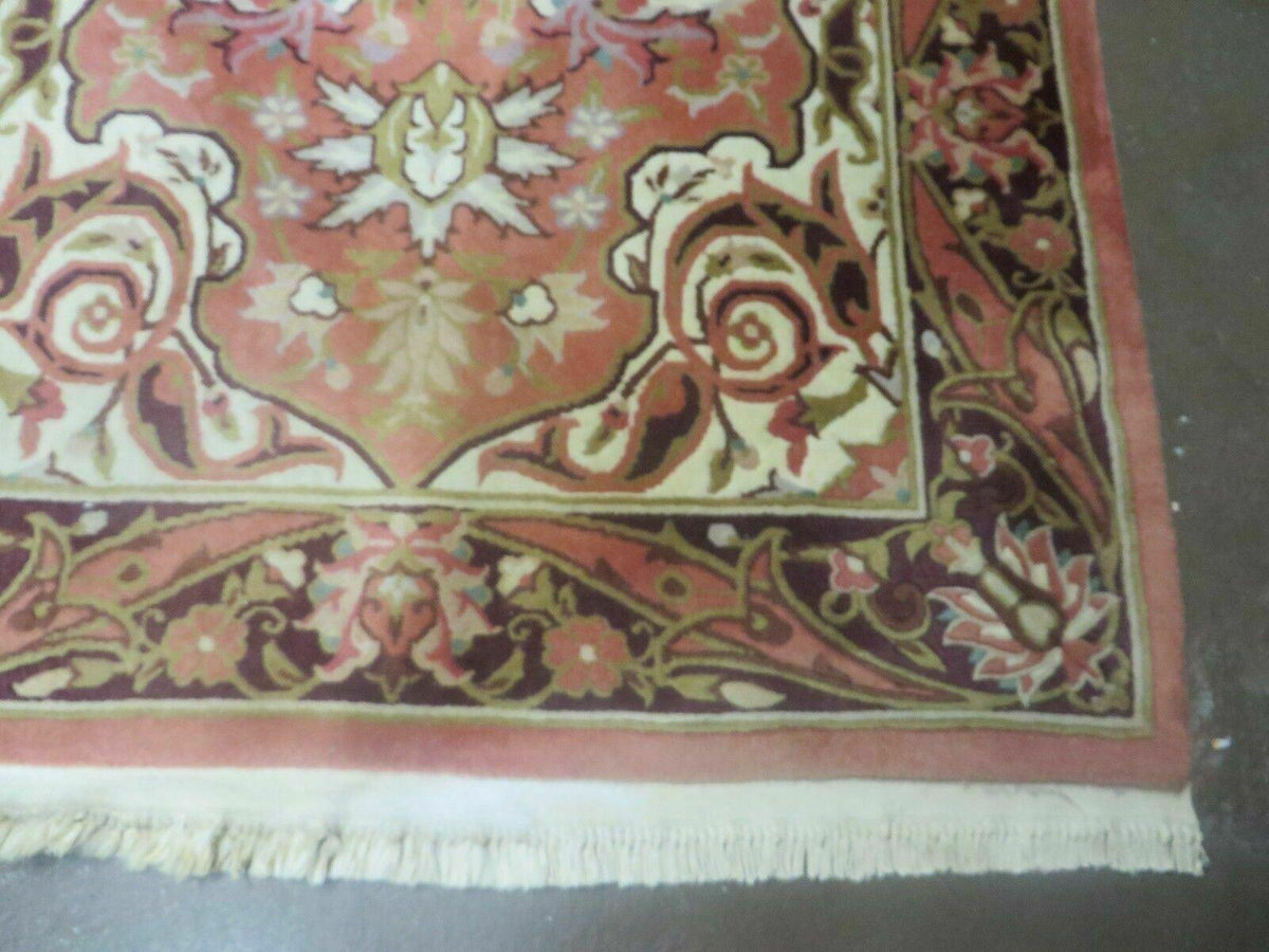 Chinese Wool Rug 3x5 Vintage Handmade Oriental Carpet Floral Medallion - Jewel Rugs, view 9