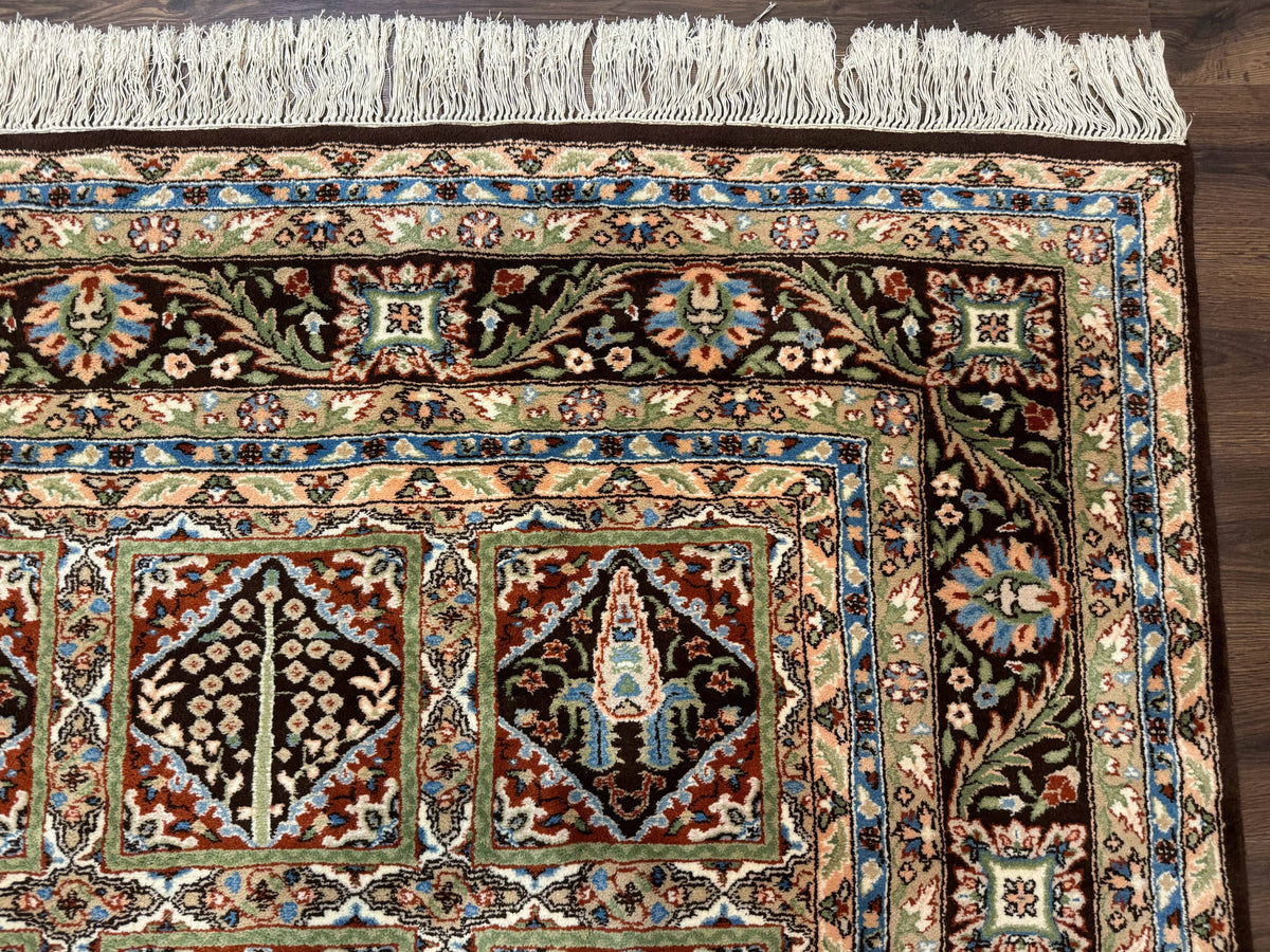 Sino Persian Rug 8x10, Panel Design, Brown, Multicolor, Wool, Cedar Trees - Jewel Rugs, view 7