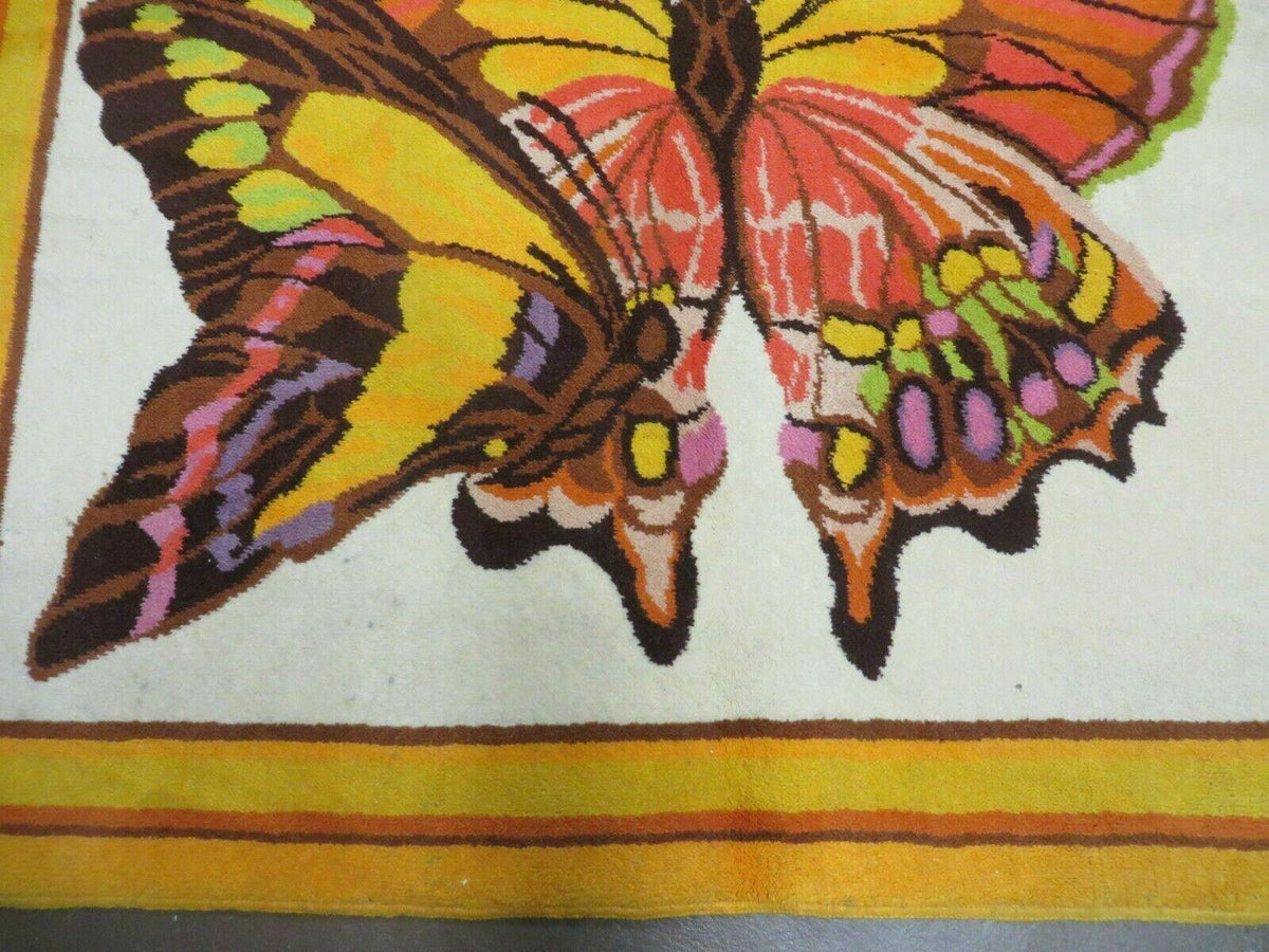 4' X 6' Tartare Modern Hand Knotted Spainsh Wool Rug Butterfly Getting Wings Nice - Jewel Rugs, view 6