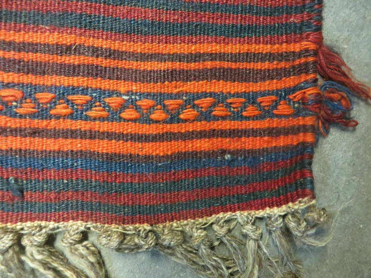 5' X 10' Antique Turkish Kilim Handmade Flat Weave Wool Rug Red Colorful Veg Dye Bohemian Boho Chic Tribal Style And Design - Jewel Rugs, view 11