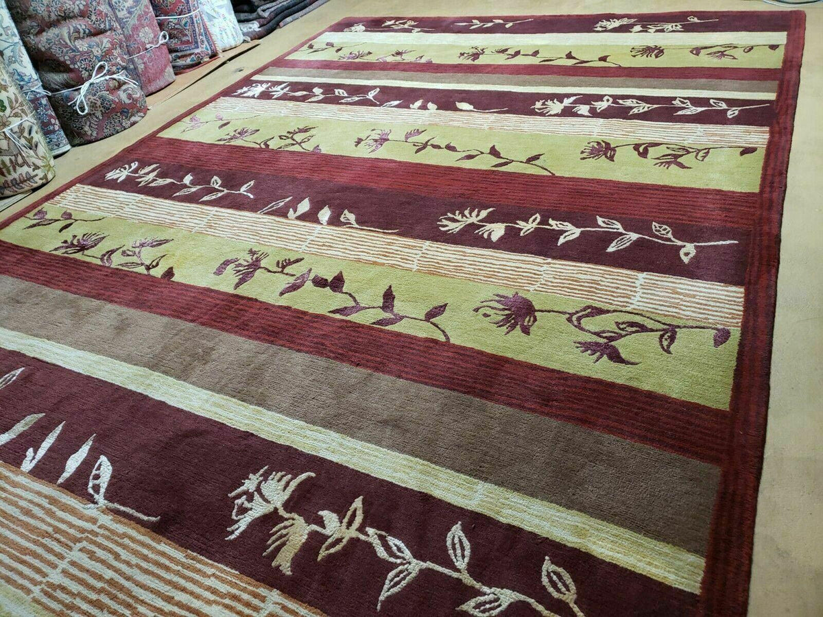 8' X 11' Tibetan Nepal Art Deco Hand Knotted Wool Rug Modern Contemporary Nice - Jewel Rugs, view 2