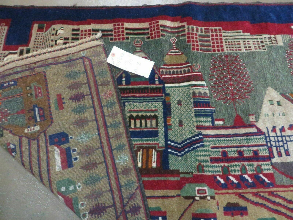 3' X 5' New Vintage Handmade Afghan Balouch Tribal Wool Pictorial Rug # 302 - Jewel Rugs, view 10