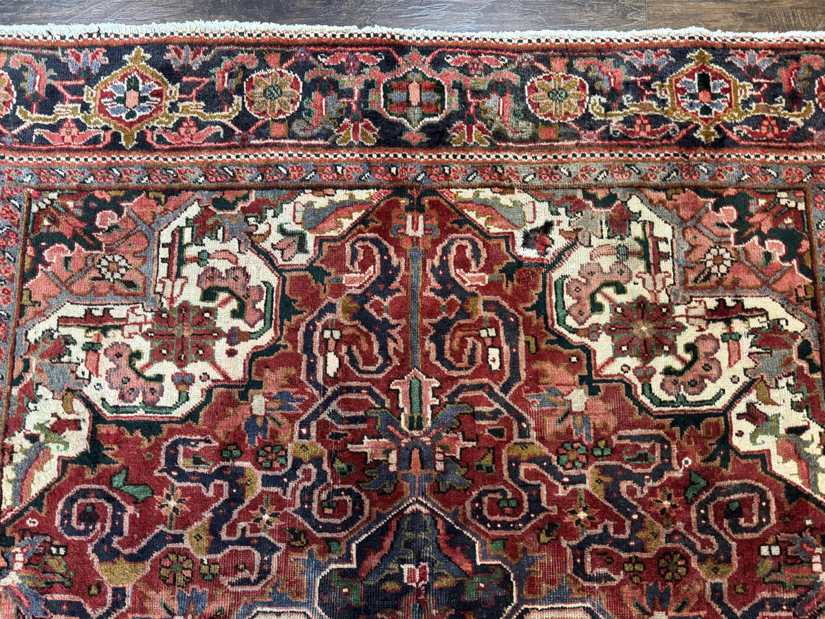 Persian Heriz Rug 6.6 x 9, Geometric Wool Persian Carpet - Jewel Rugs, view 4