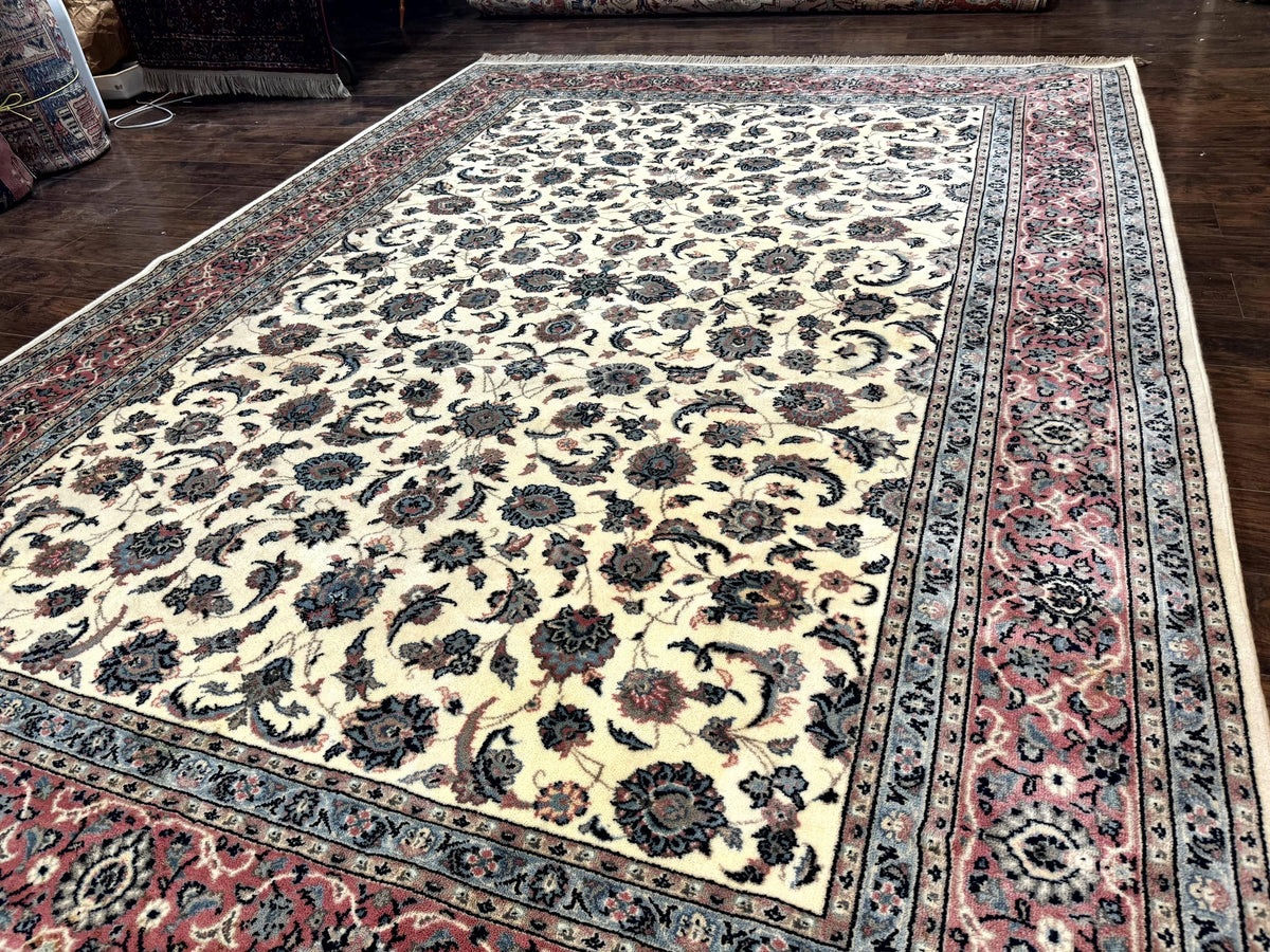 Karastan Rug 8.8 x 12, Ivory Rose Kashan #768, Wool Pile Karastan Carpet, Original 700 Series, Rare, Discontinued, Vintage - Jewel Rugs, view 2