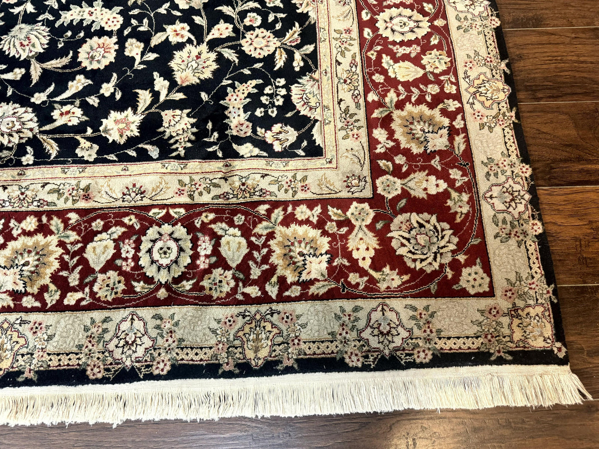 Black Pak Persian Rug 8x10, Floral Allover - Jewel Rugs, view 10