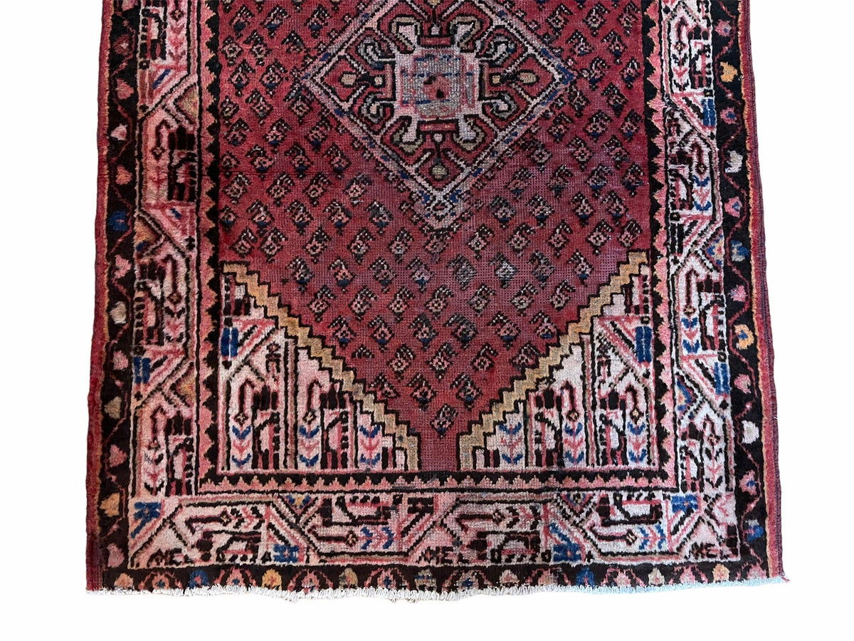 4x6 Antique Rug Handmade Wool Rug Organic Dyes Red Ivory Red Tribal Rug Boho Rug - Jewel Rugs, view 6