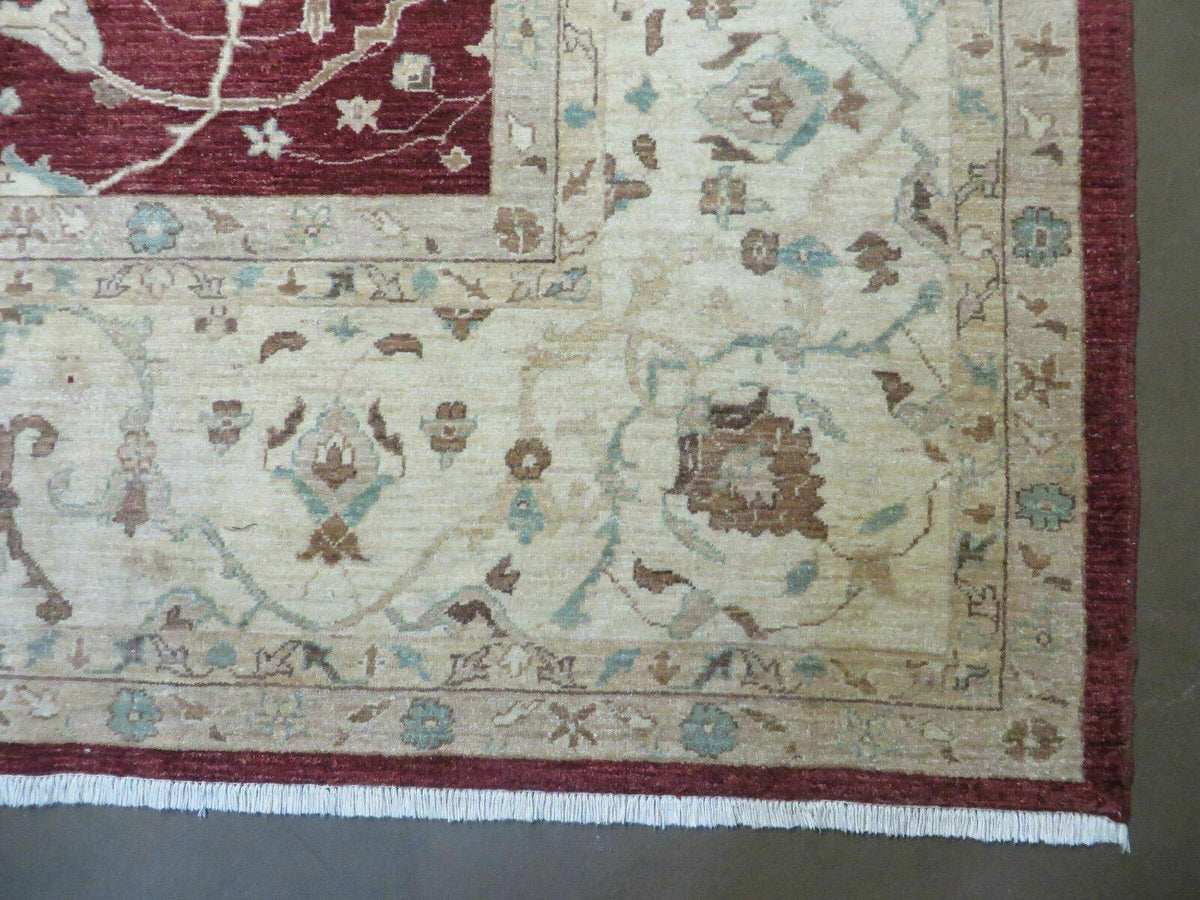 10' X 14' Vintage Handmade PESHAVAR CHOBI Pakistani Agra Wool Carpet Nice - Jewel Rugs, view 9