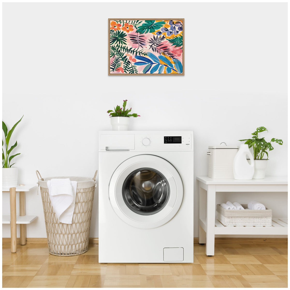 Sylvie Jungle Botanical Framed Canvas by Amy Lighthall