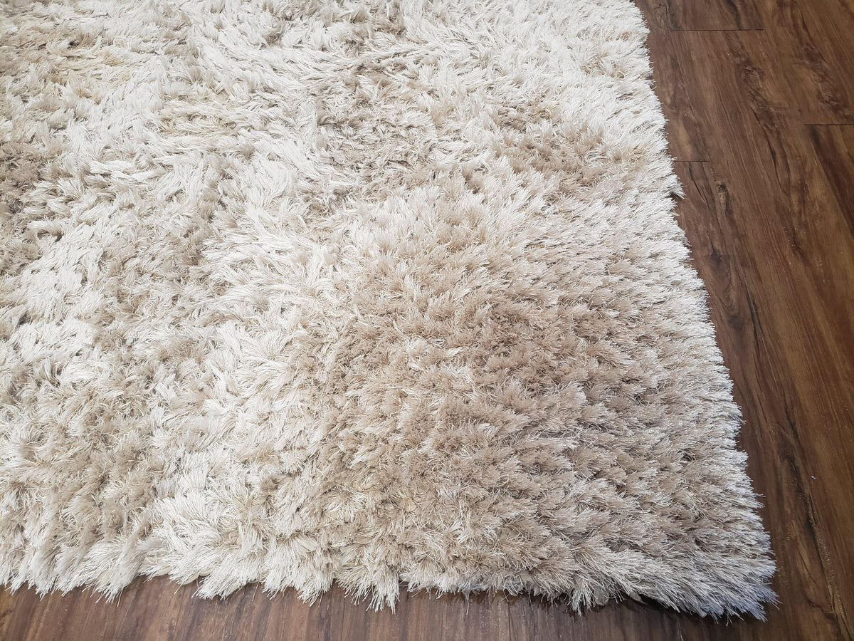 Ivory Shag Rug 6x7, Flokati Carpet, Shaggy Soft Plush Pile Area Rug, Modern Contemporary - Jewel Rugs, view 10