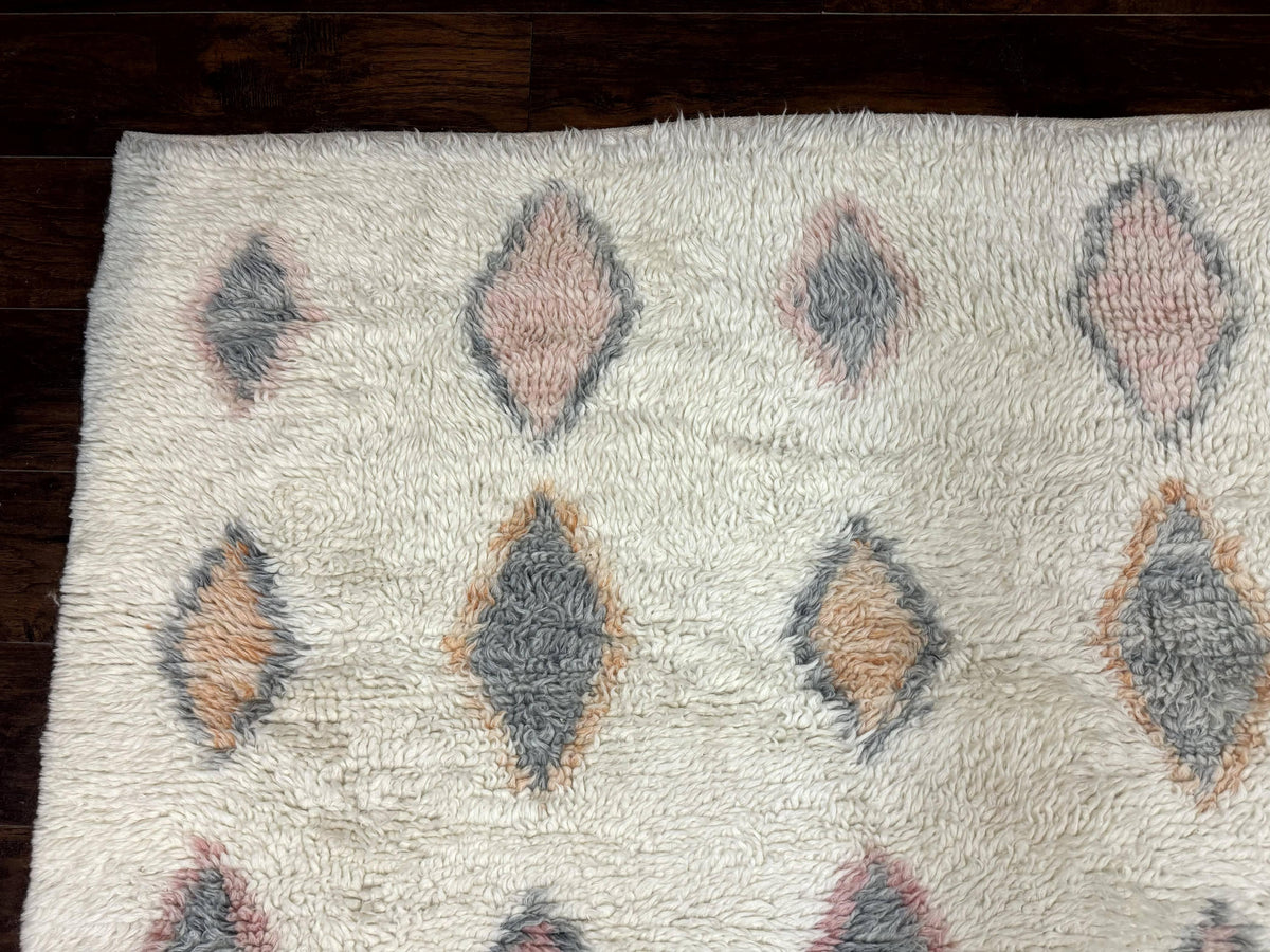 Large Modern Contemporary Indian Shag Rug 11x14, Ivory, Handmade Wool Carpet - Jewel Rugs, view 7
